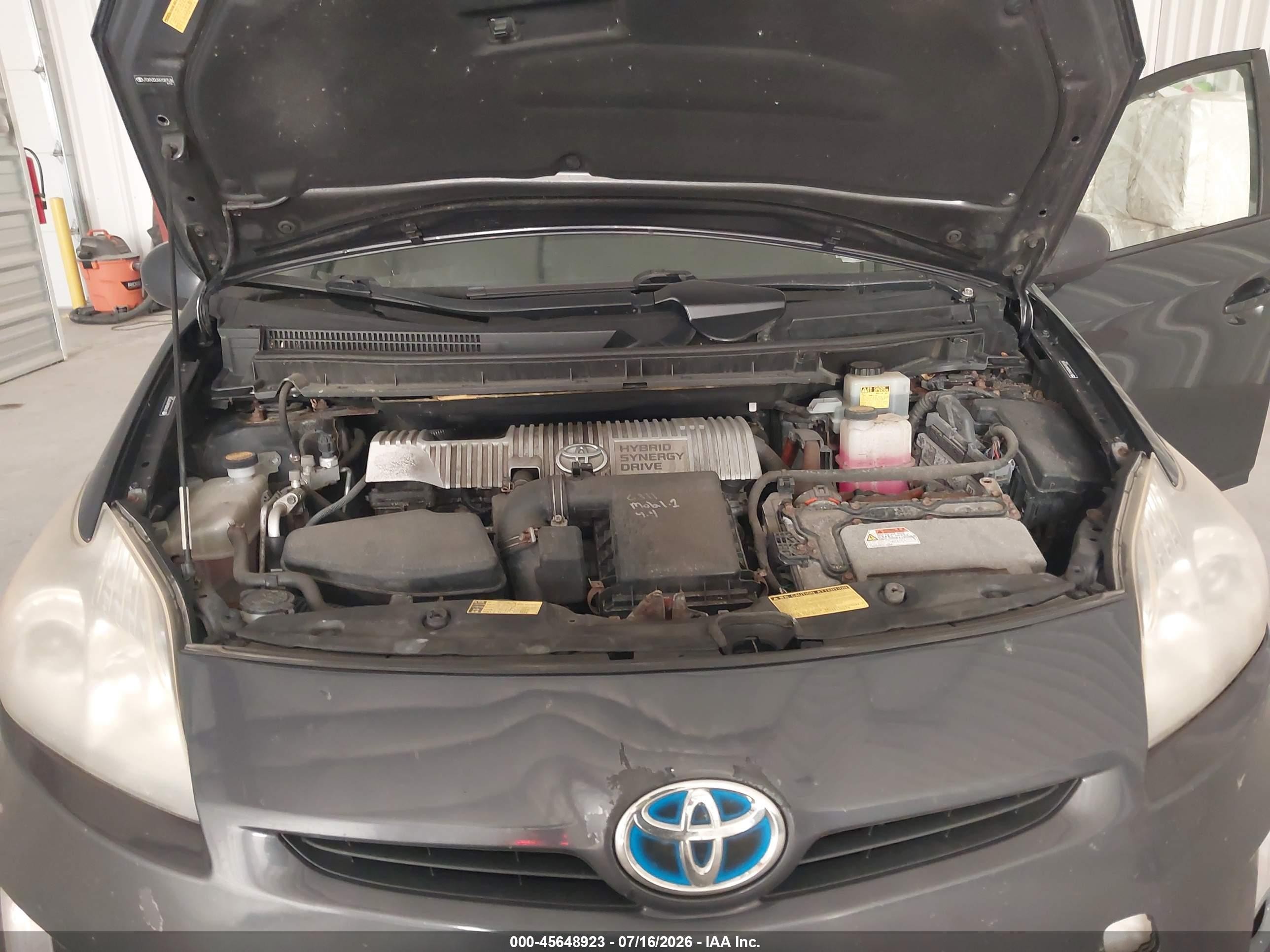 2010 Toyota Prius Iv Gray vin: JTDKN3DUXA1087538