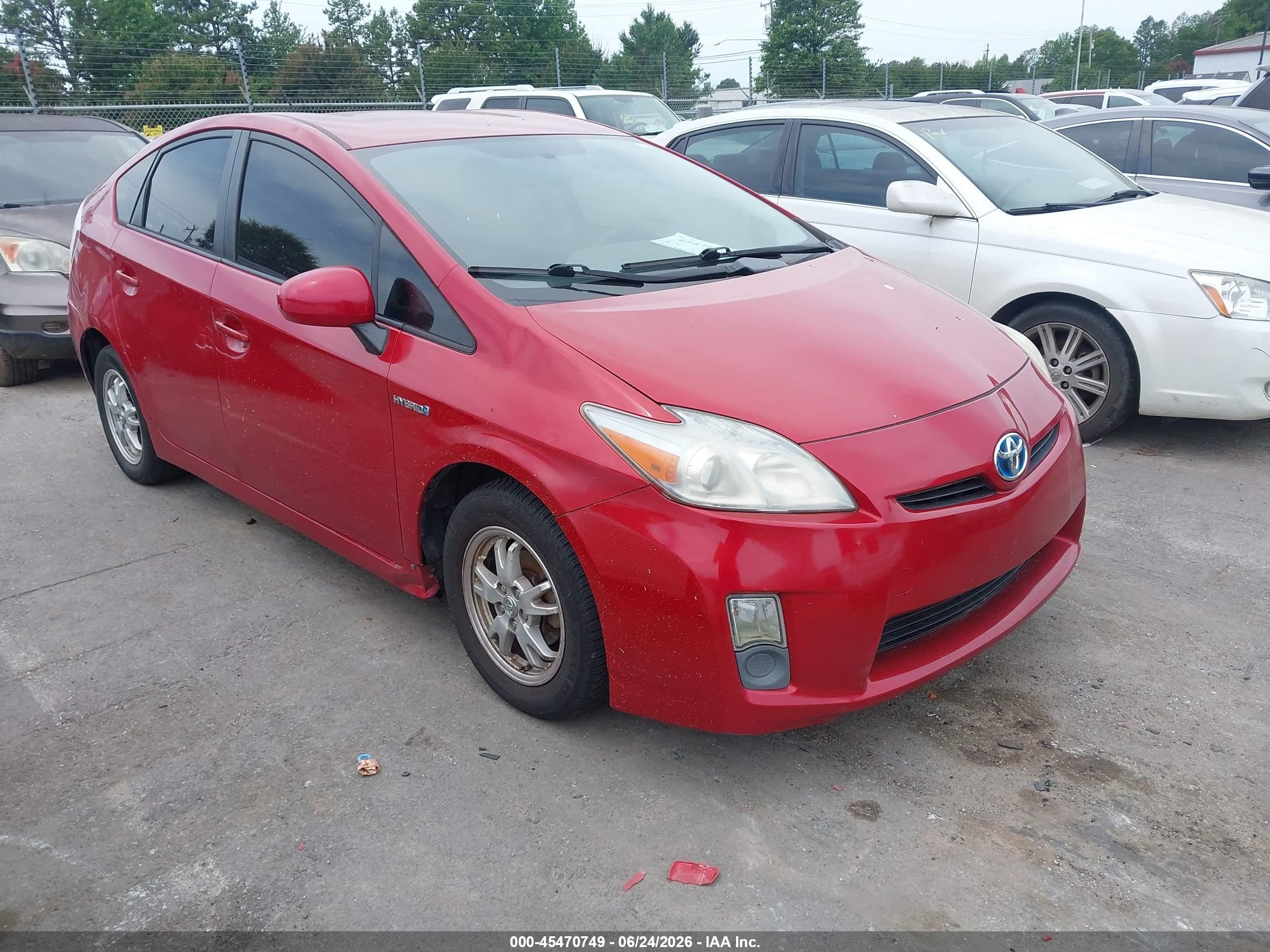 2010 Toyota Prius Ii Red vin: JTDKN3DUXA1300455