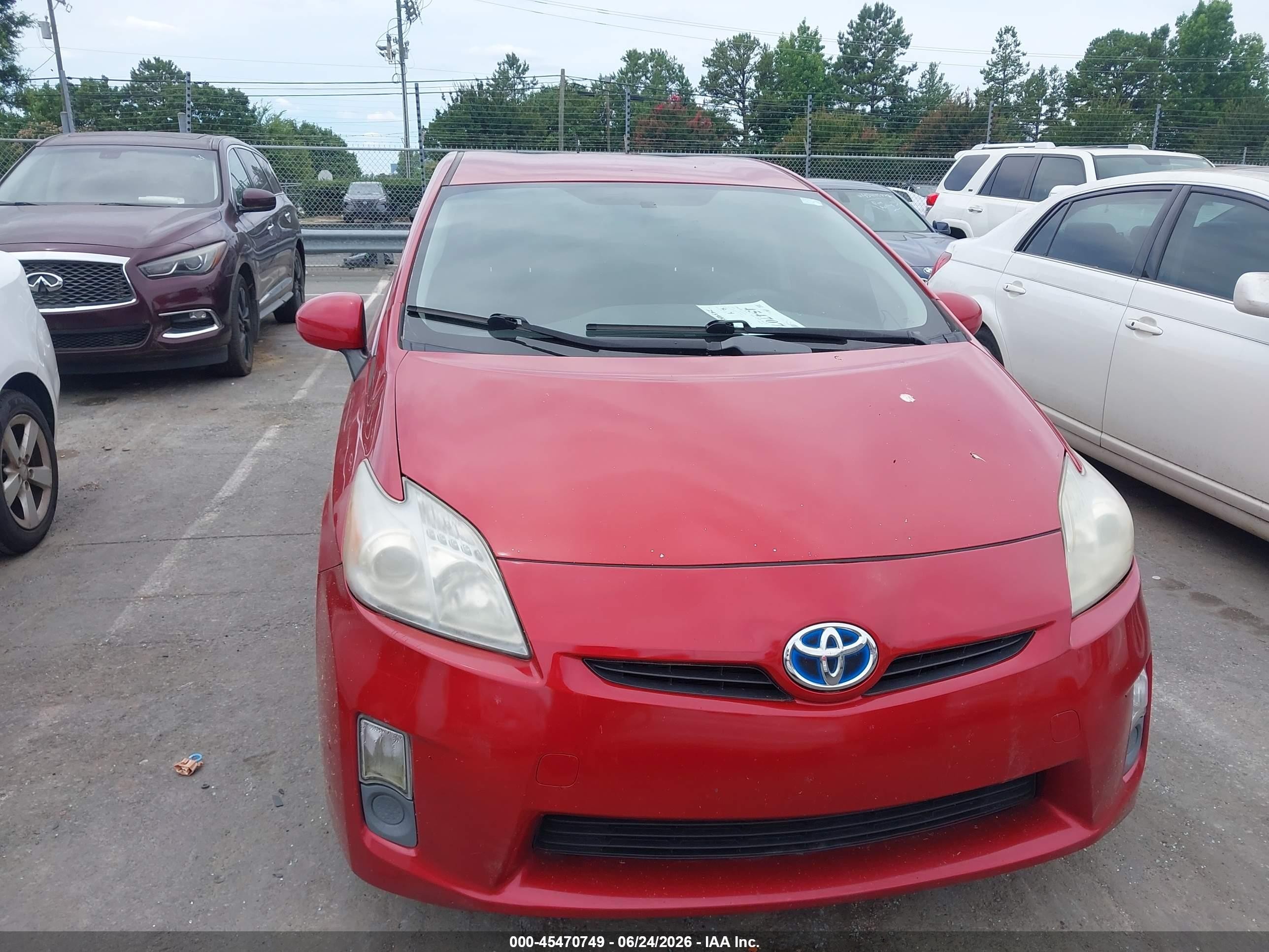 2010 Toyota Prius Ii Red vin: JTDKN3DUXA1300455