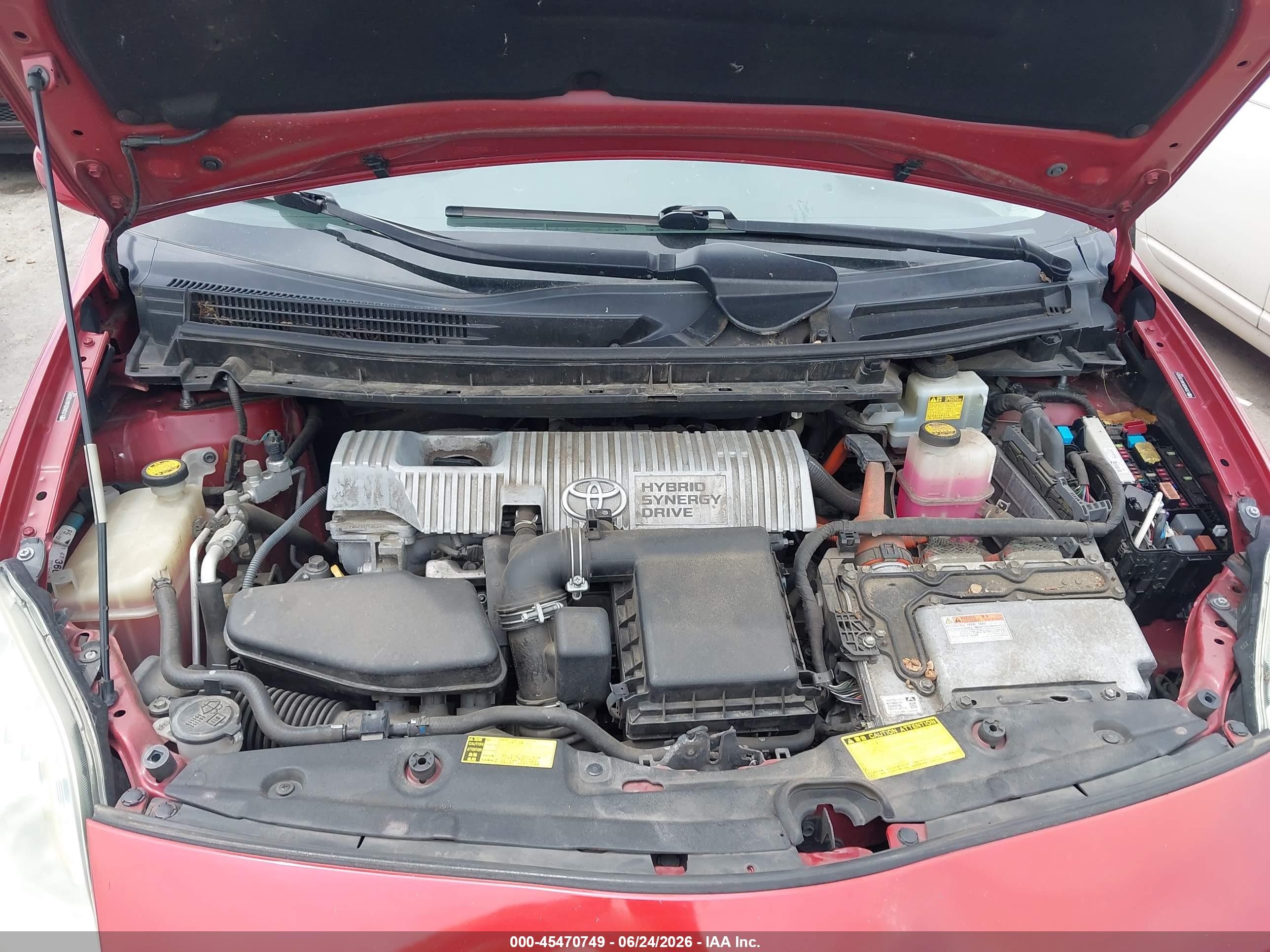 2010 Toyota Prius Ii Red vin: JTDKN3DUXA1300455