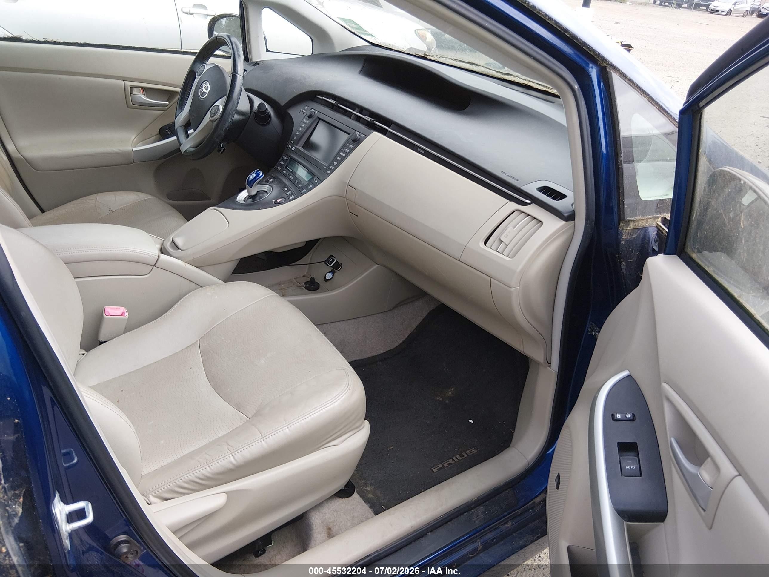 2010 Toyota Prius Iv Blue vin: JTDKN3DUXA5154356