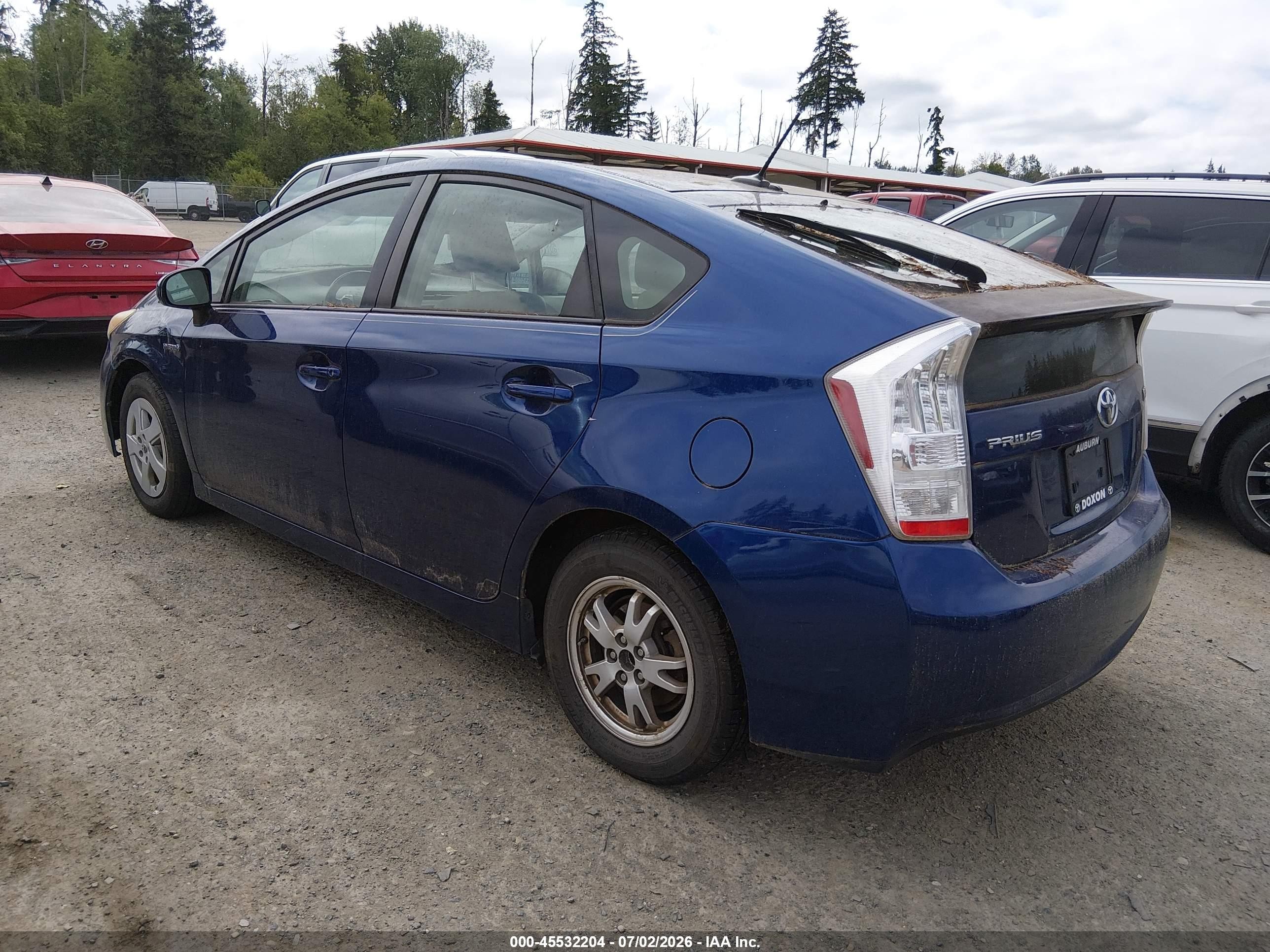 2010 Toyota Prius Iv Blue vin: JTDKN3DUXA5154356