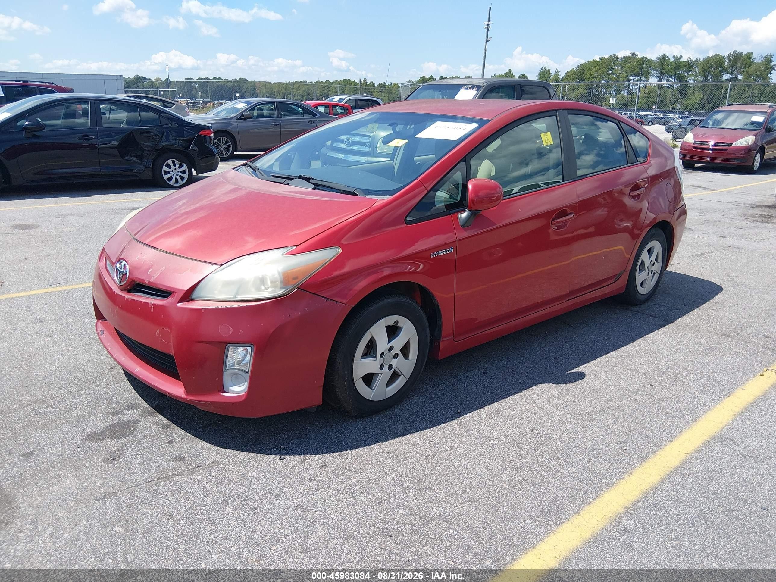 2010 Toyota Prius Iii Red vin: JTDKN3DUXA5219139