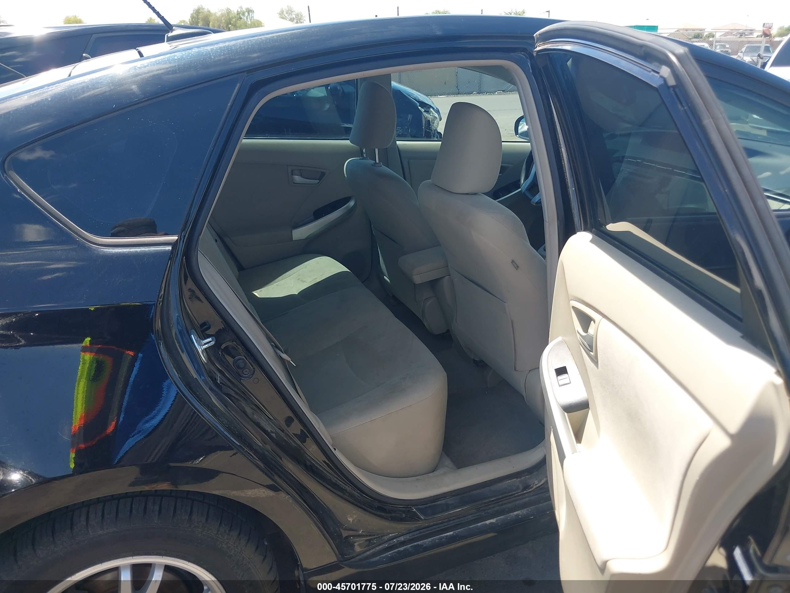 2011 Toyota Prius Two Black vin: JTDKN3DUXB0256187