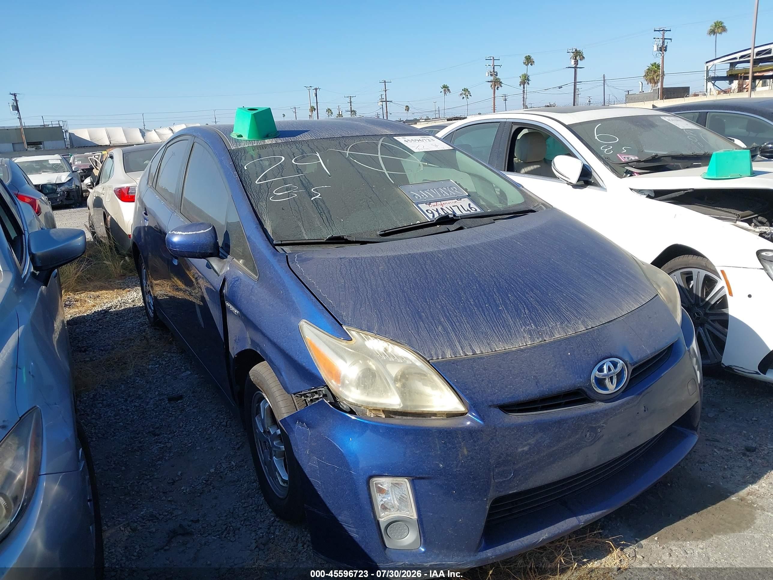 2011 Toyota Prius Two Blue vin: JTDKN3DUXB1363637