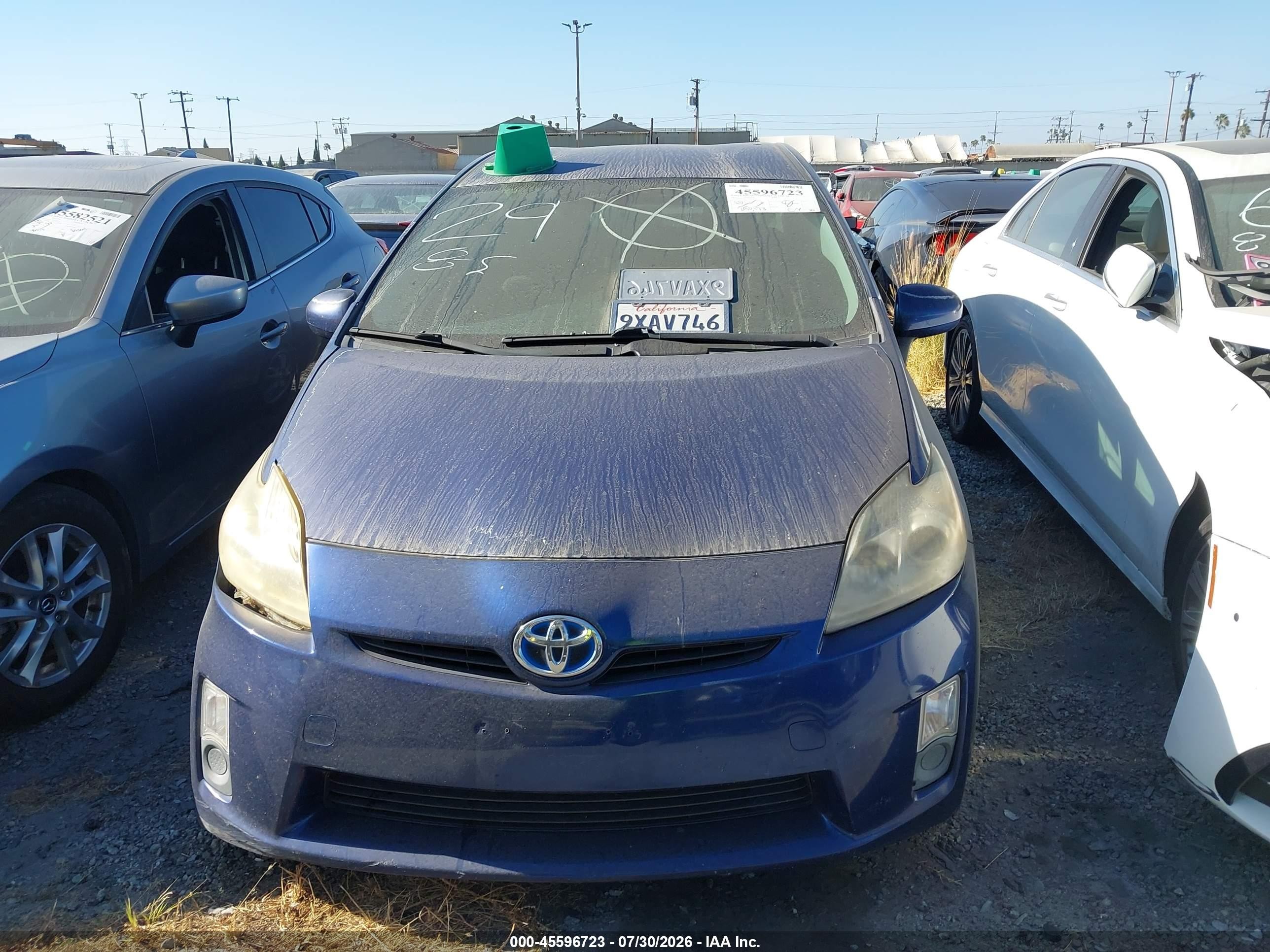 2011 Toyota Prius Two Blue vin: JTDKN3DUXB1363637