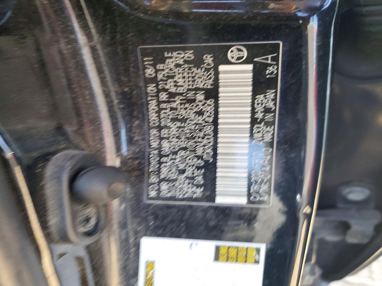 2011 Toyota Prius Two Black vin: JTDKN3DUXB1405806