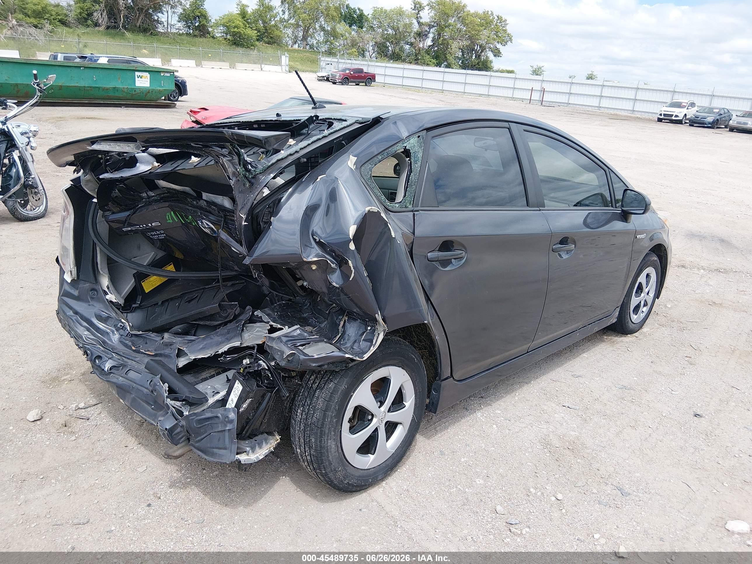 2012 Toyota Prius Two Gray vin: JTDKN3DUXC1486419