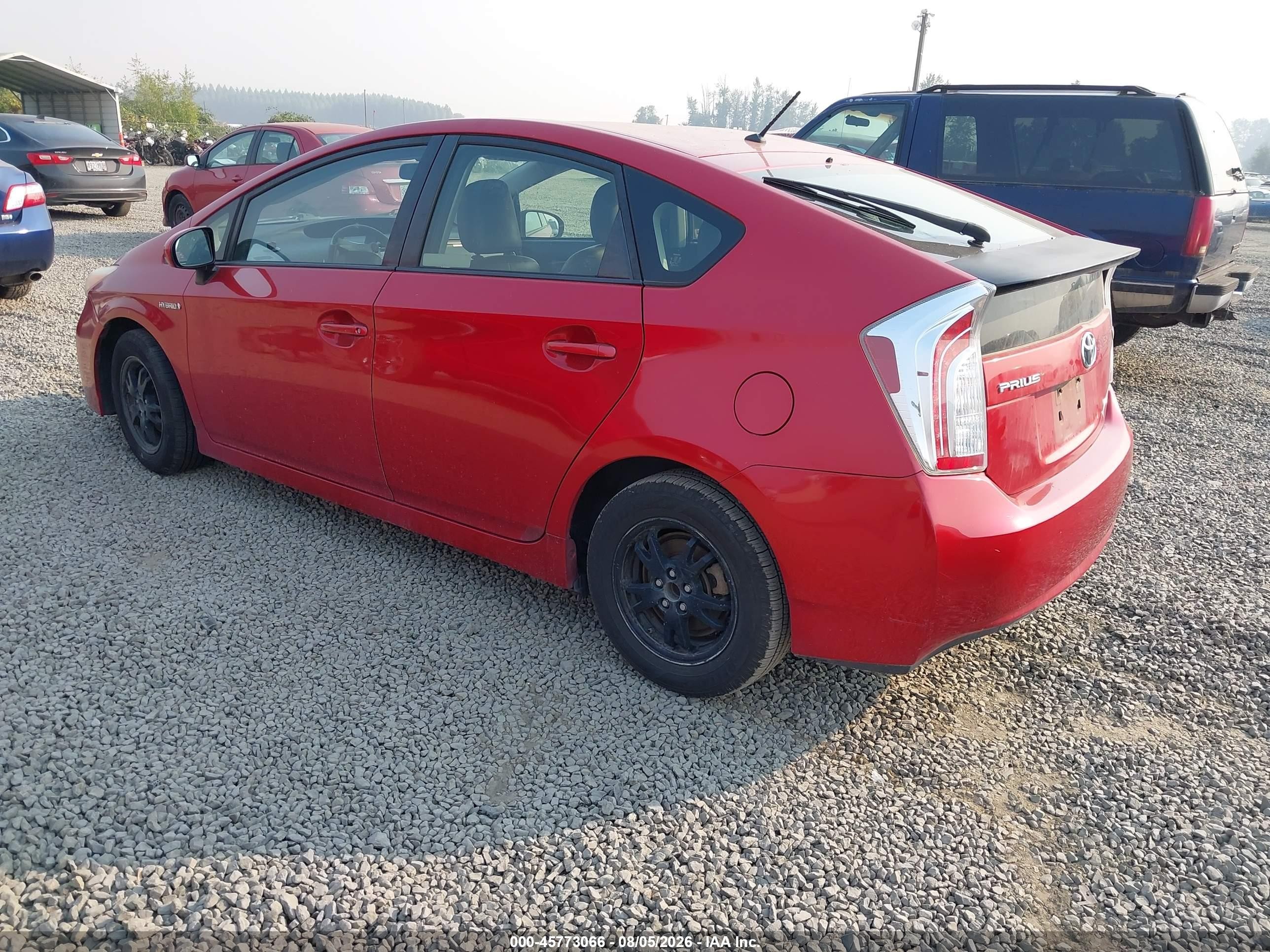 2012 Toyota Prius Two Red vin: JTDKN3DUXC1489188