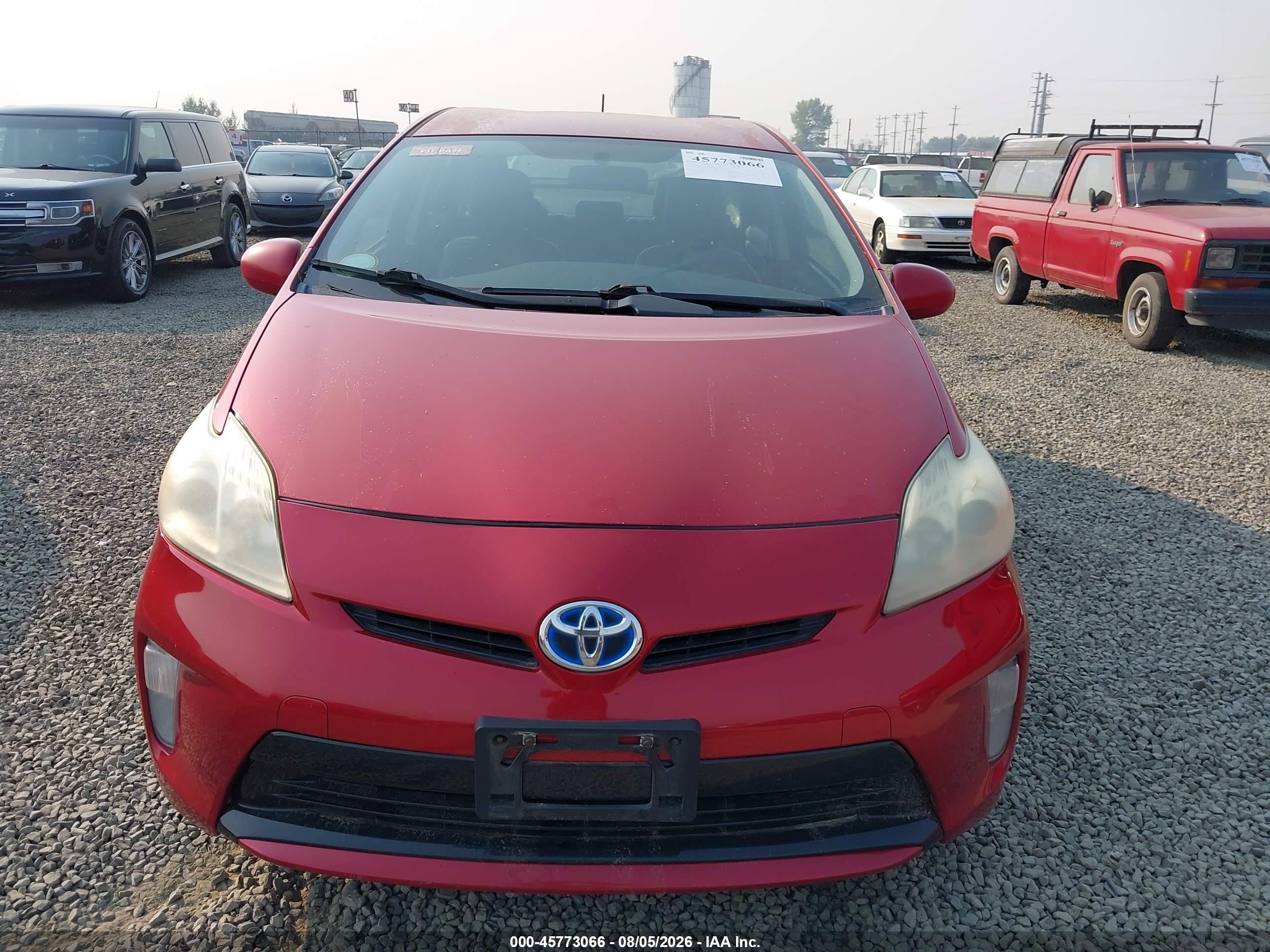 2012 Toyota Prius Two Red vin: JTDKN3DUXC1489188