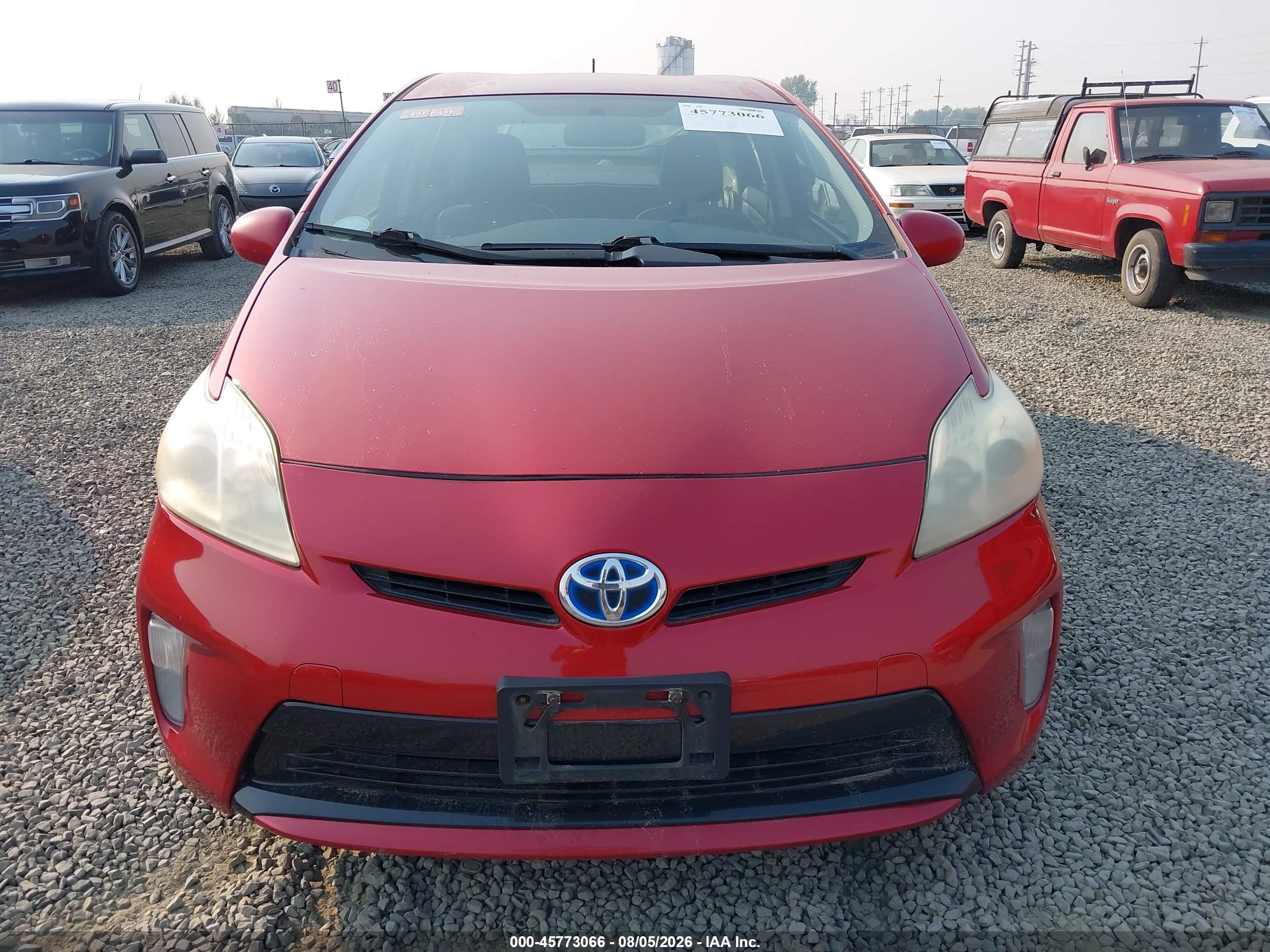 2012 Toyota Prius Two Red vin: JTDKN3DUXC1489188