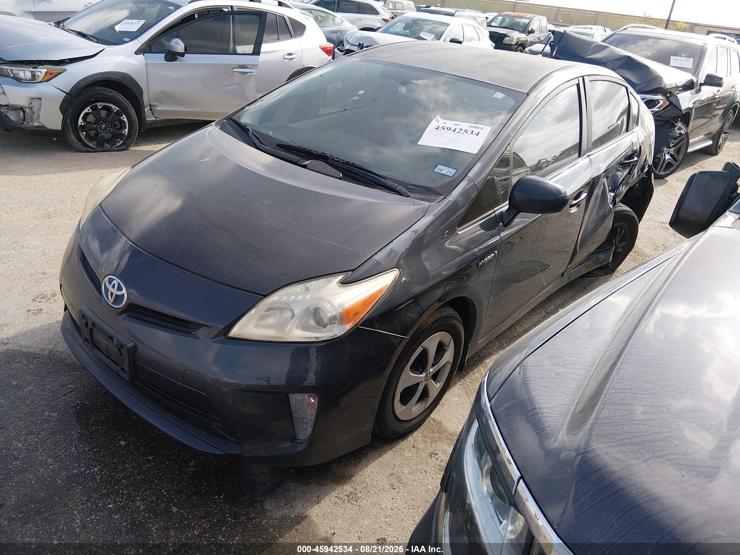 2012 Toyota Prius Three Gray vin: JTDKN3DUXC1494813
