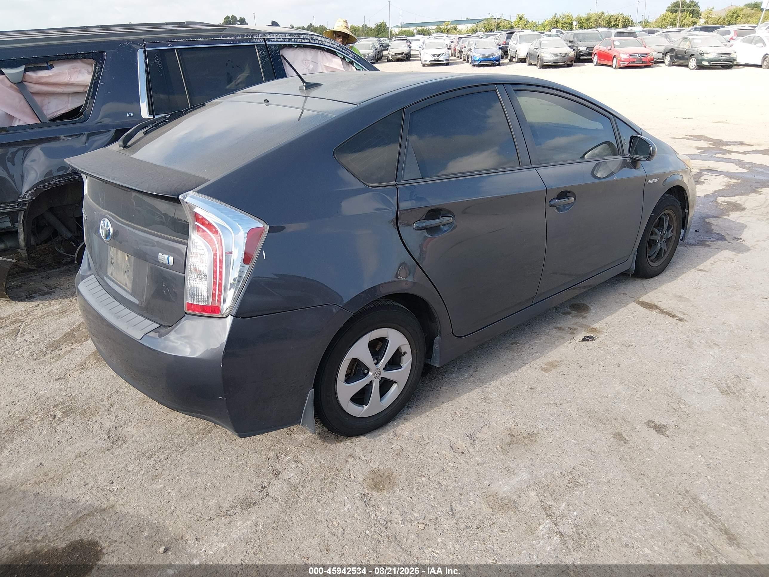 2012 Toyota Prius Three Gray vin: JTDKN3DUXC1494813