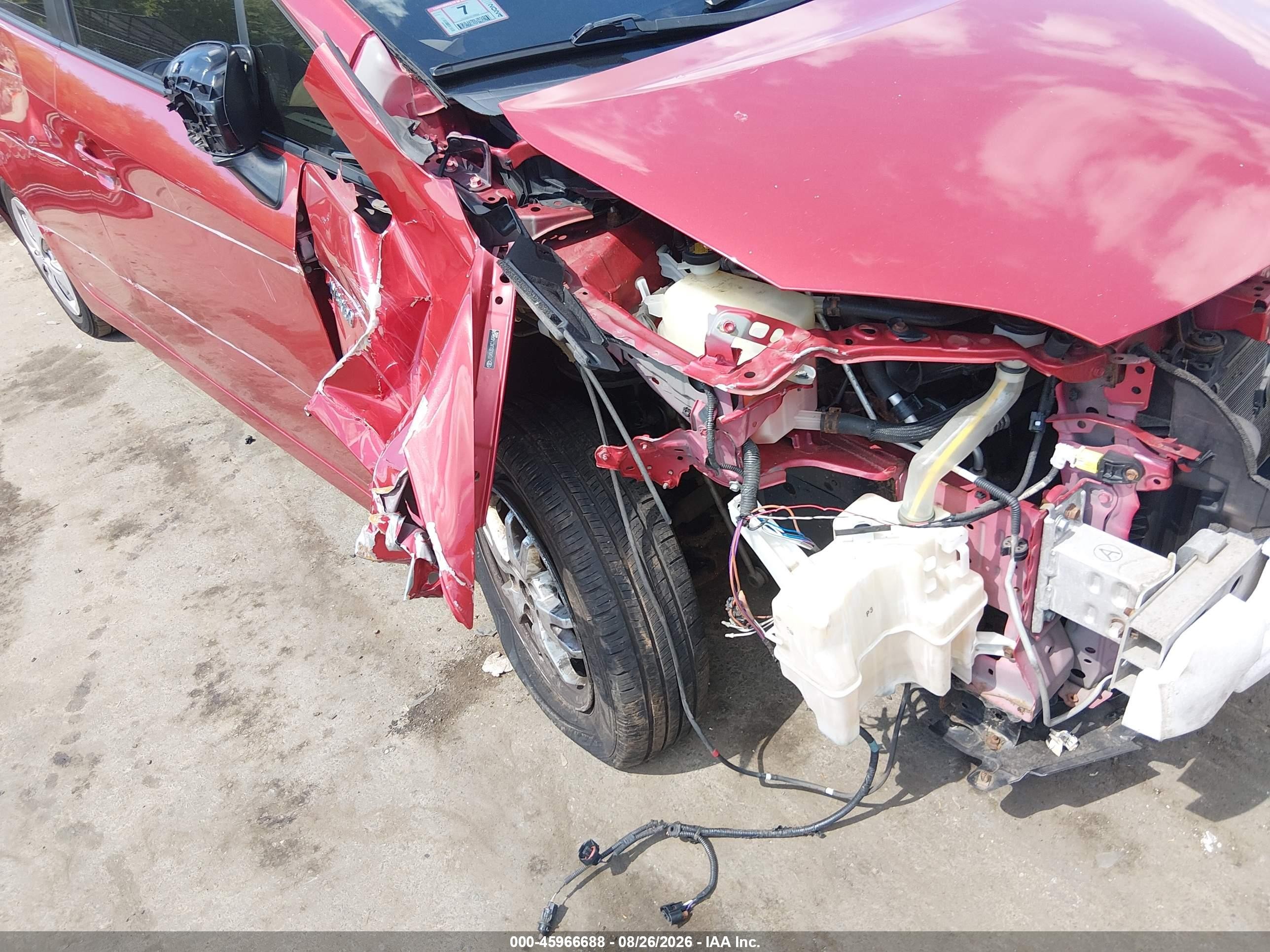 2012 Toyota Prius Two Красный vin: JTDKN3DUXC1499624