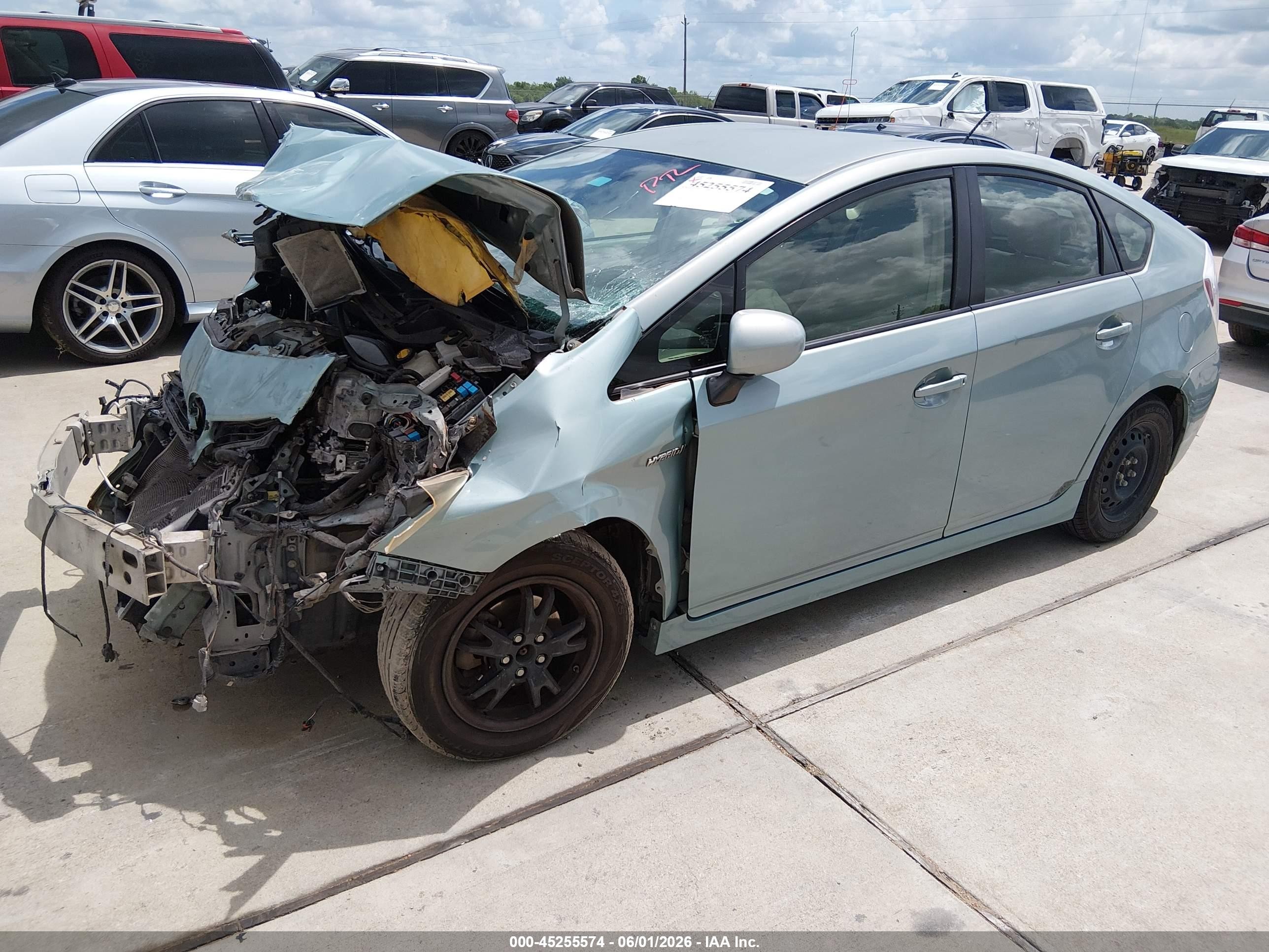2012 Toyota Prius Three Light Blue vin: JTDKN3DUXC1506104