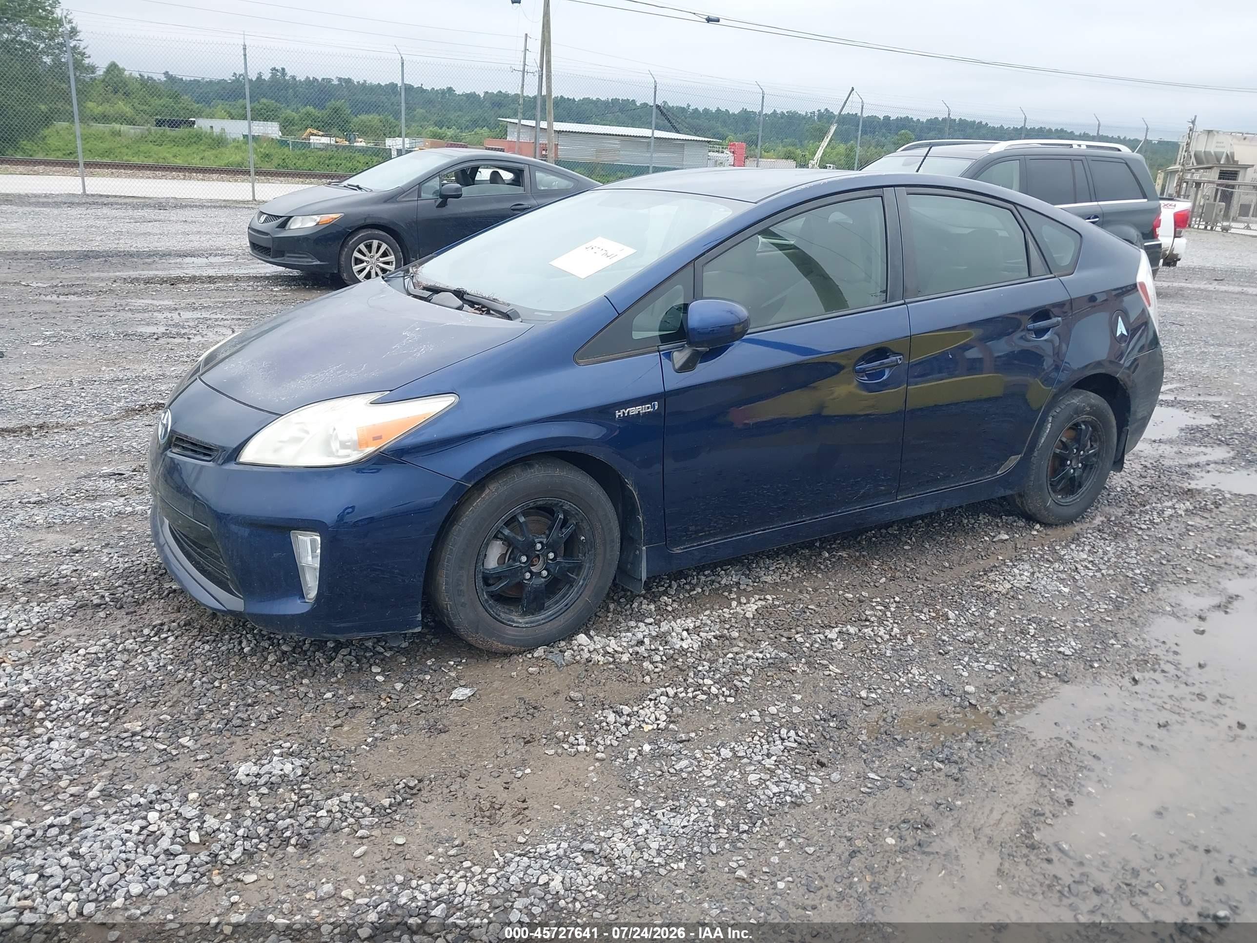 2012 Toyota Prius Two Синий vin: JTDKN3DUXC1515949
