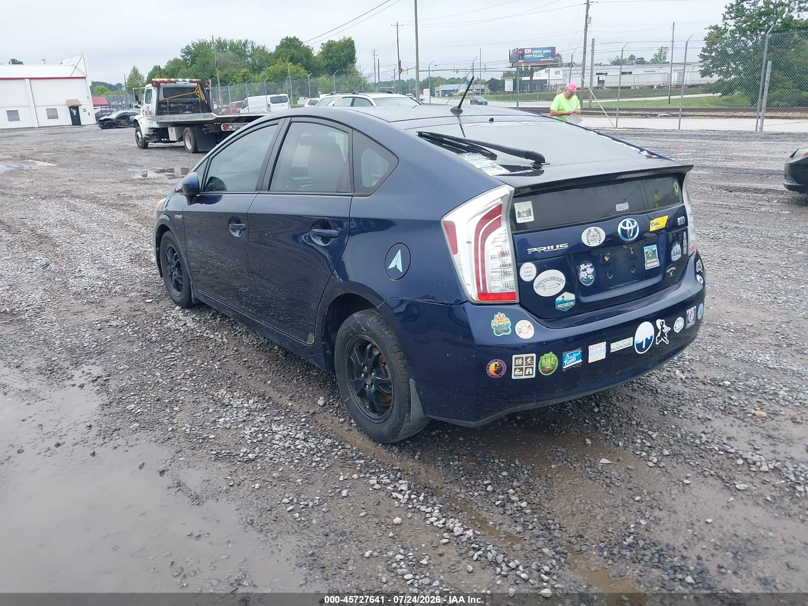 2012 Toyota Prius Two Синий vin: JTDKN3DUXC1515949