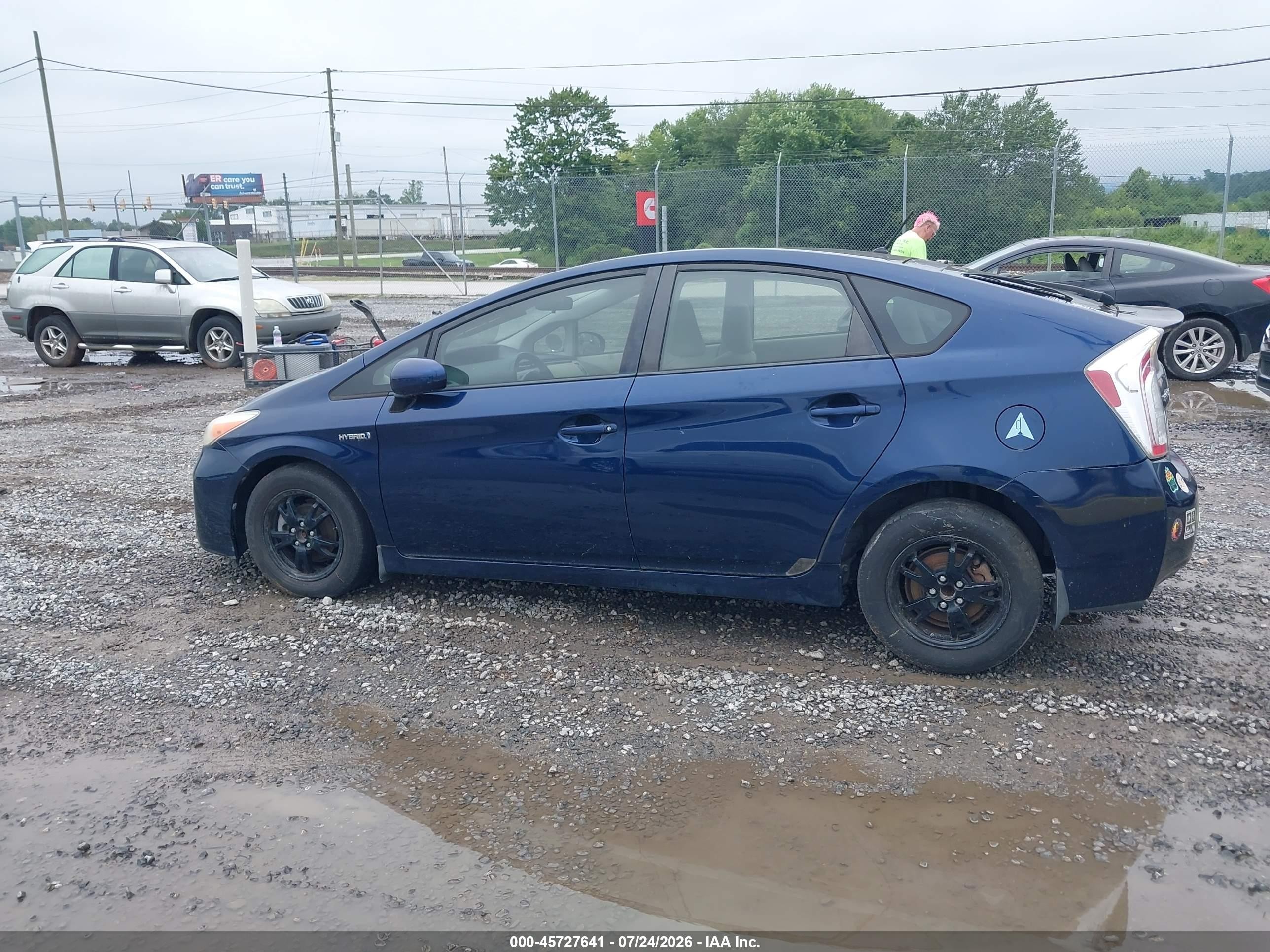 2012 Toyota Prius Two Синий vin: JTDKN3DUXC1515949