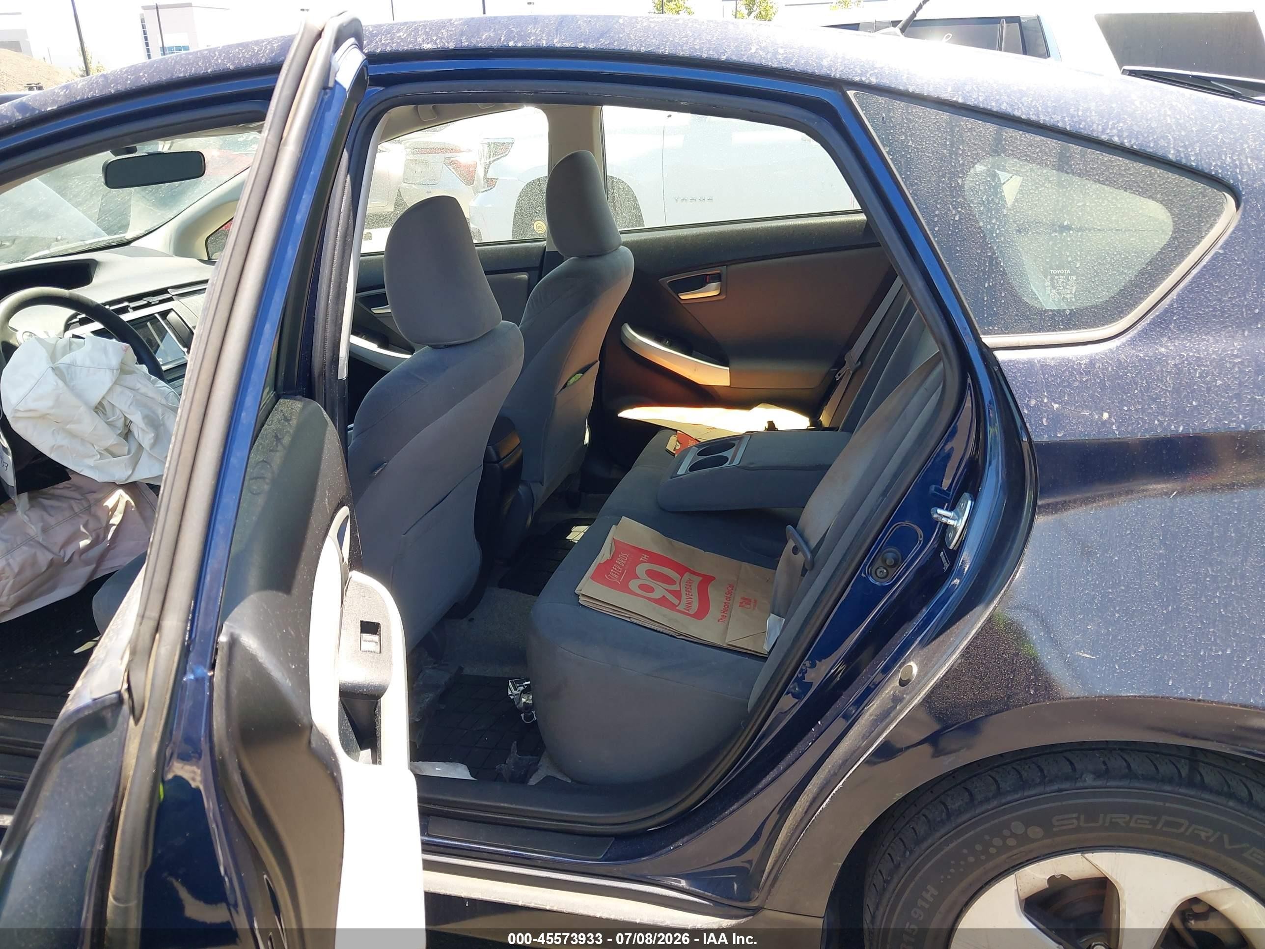 2012 Toyota Prius Two Dark Blue vin: JTDKN3DUXC1538759