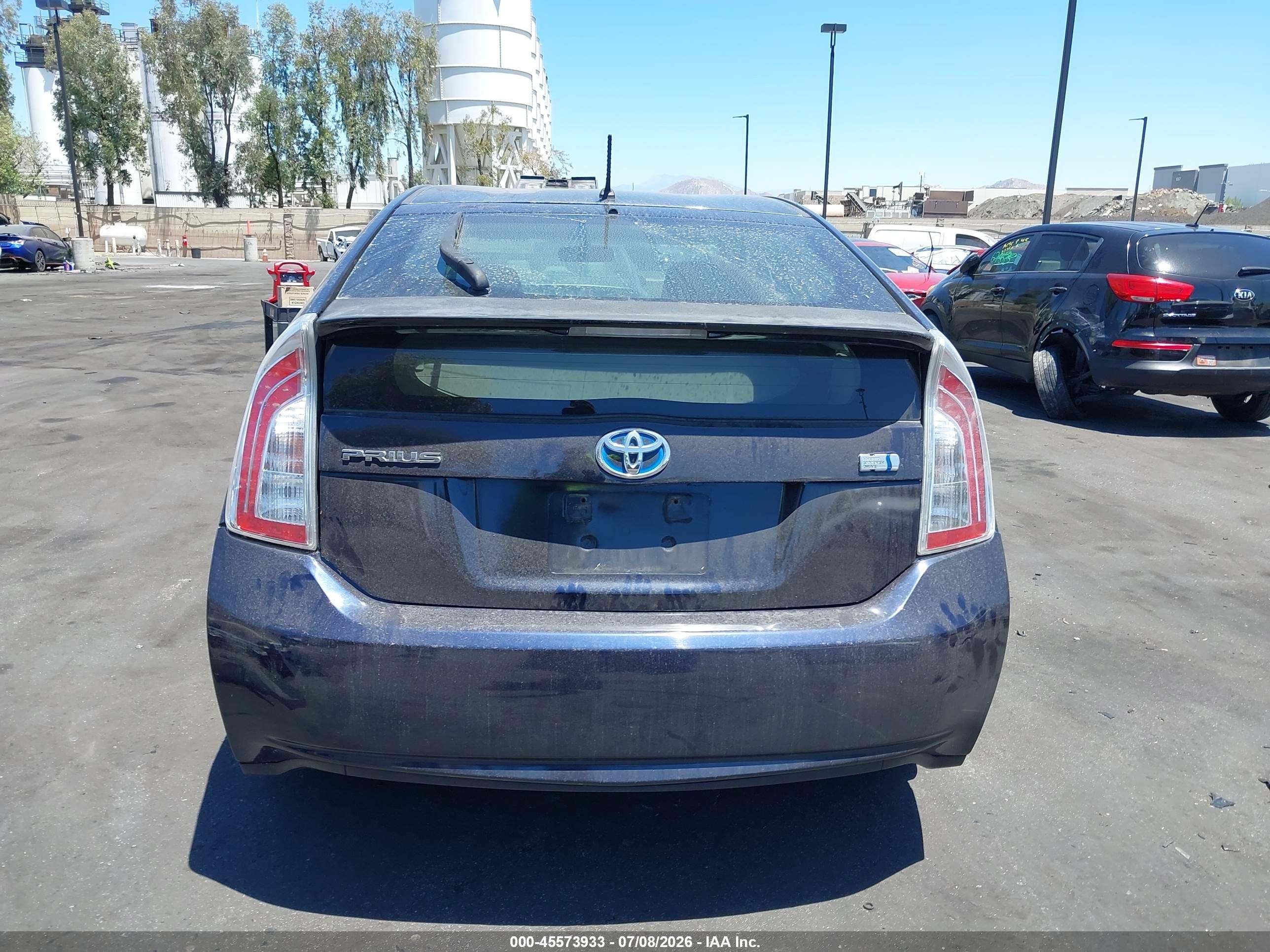 2012 Toyota Prius Two Dark Blue vin: JTDKN3DUXC1538759