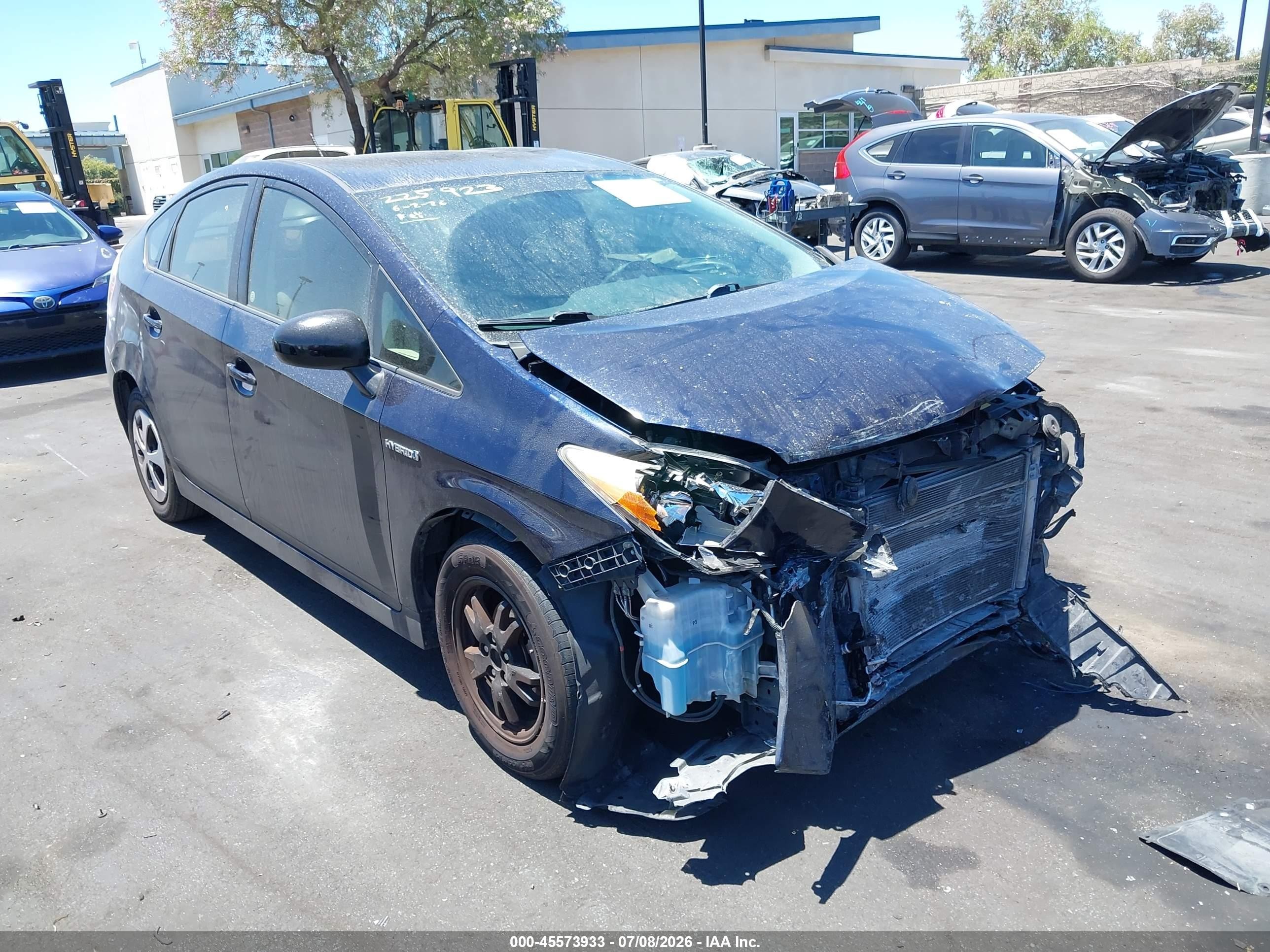 2012 Toyota Prius Two Dark Blue vin: JTDKN3DUXC1538759