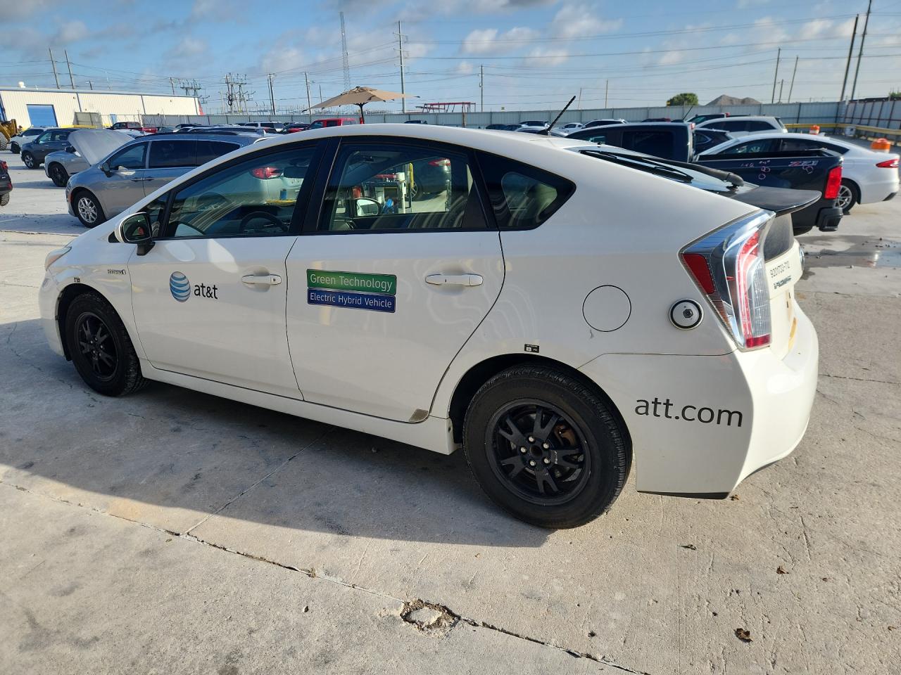 2012 Toyota Prius Two White vin: JTDKN3DUXC1577433 Damage: Left Rear Door, Dent(S) W/ Paint Dmg, 1 To 2 Inches