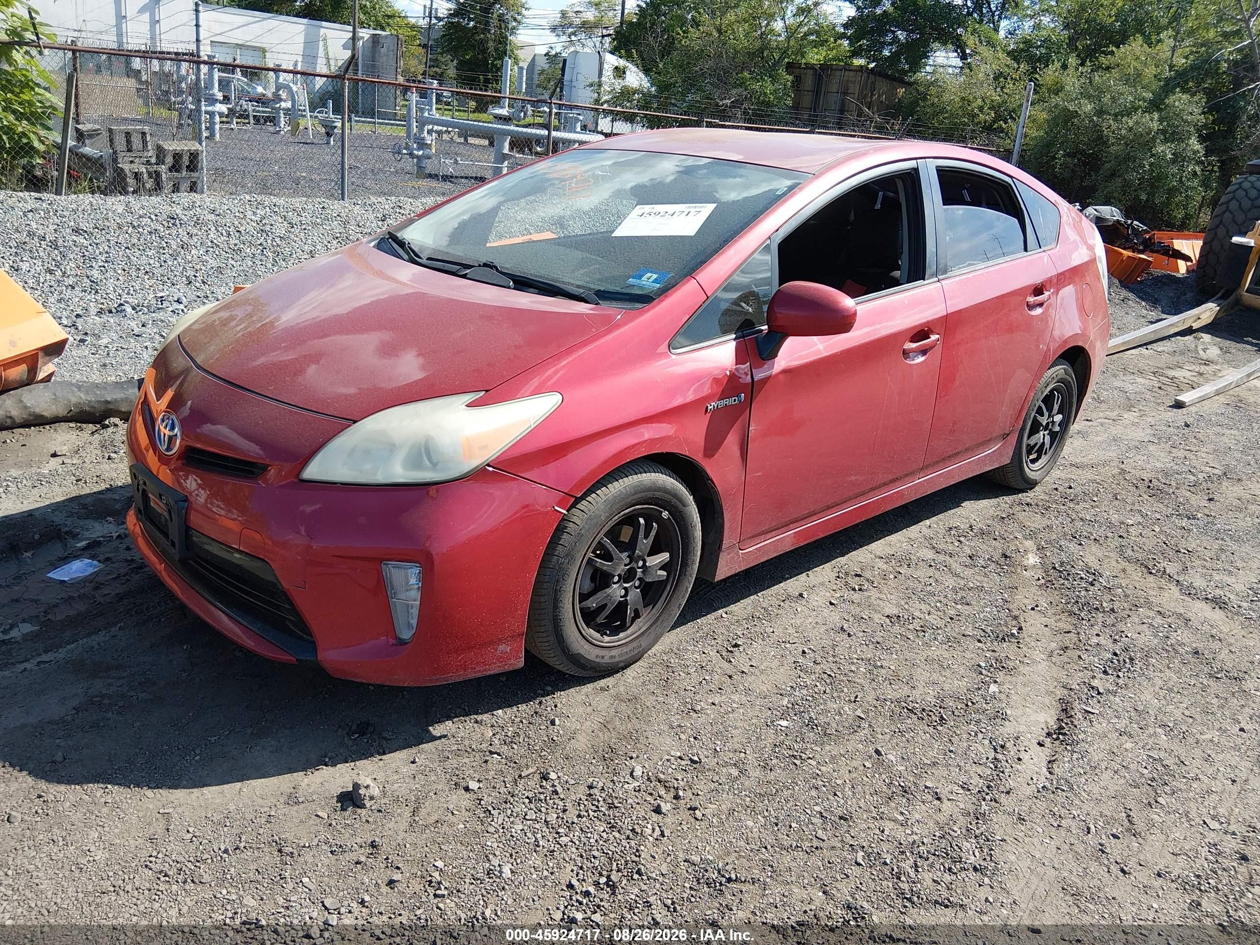 2012 Toyota Prius Two Red vin: JTDKN3DUXC1589078