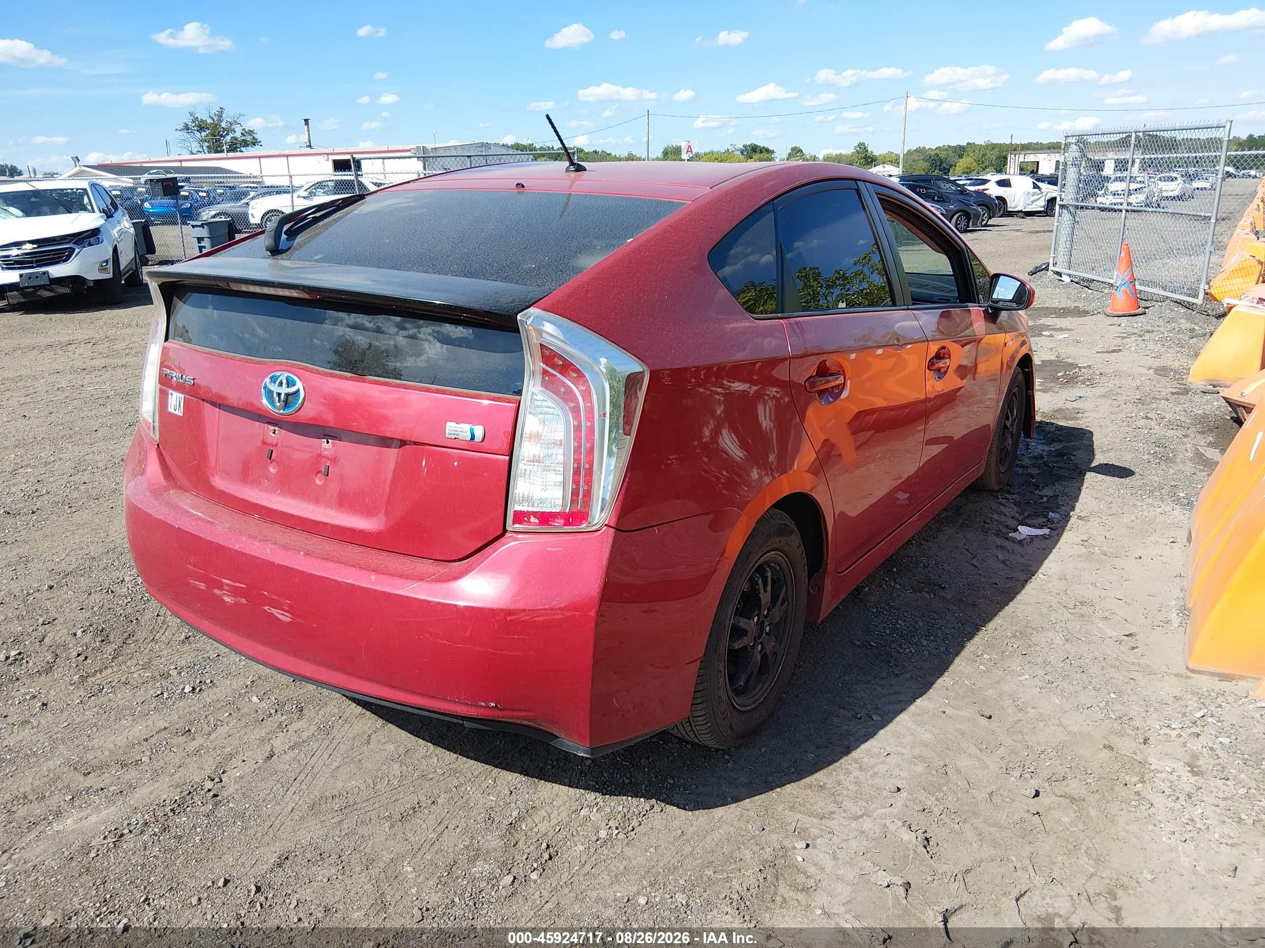 2012 Toyota Prius Two Red vin: JTDKN3DUXC1589078