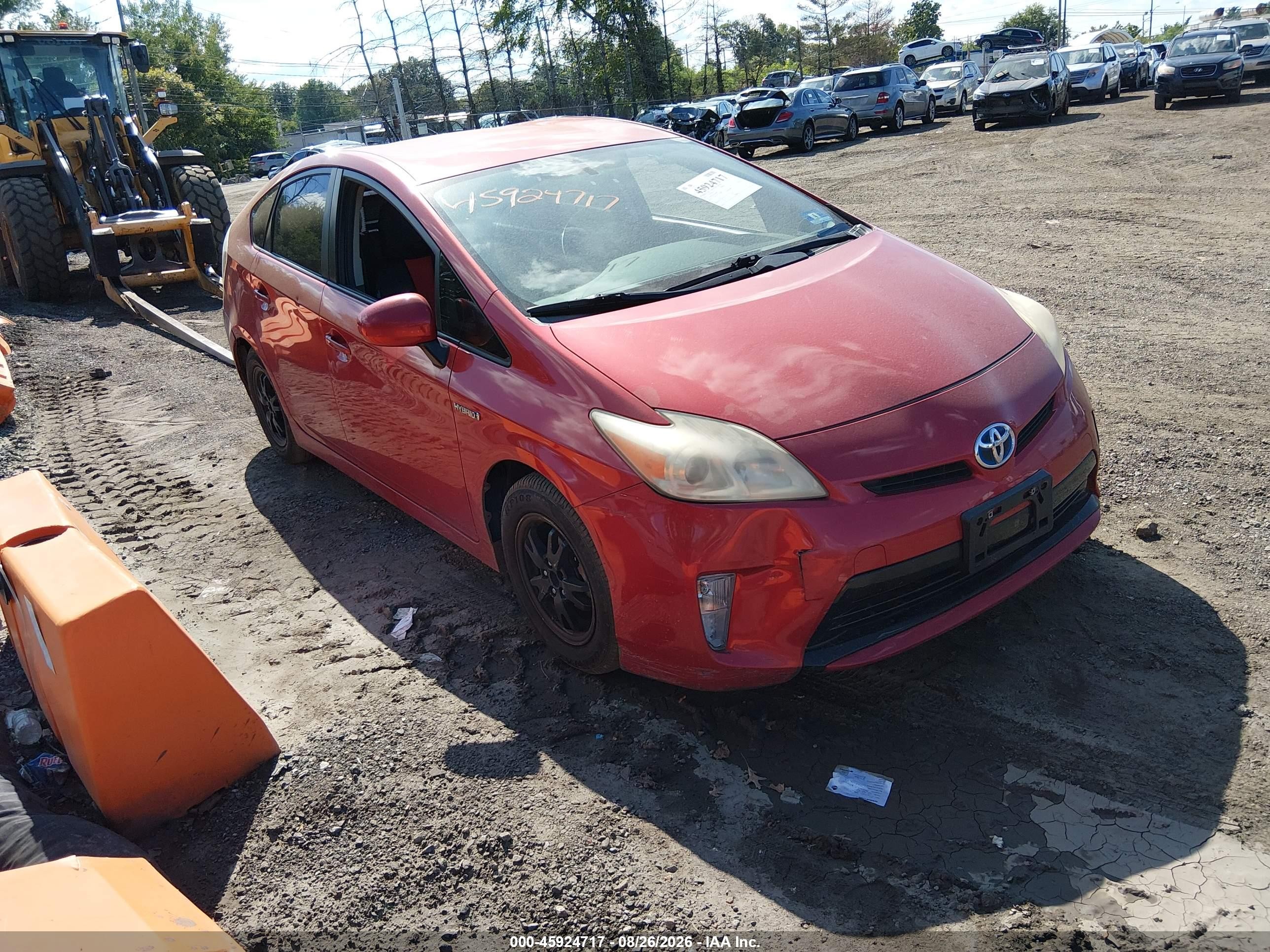 2012 Toyota Prius Two Red vin: JTDKN3DUXC1589078