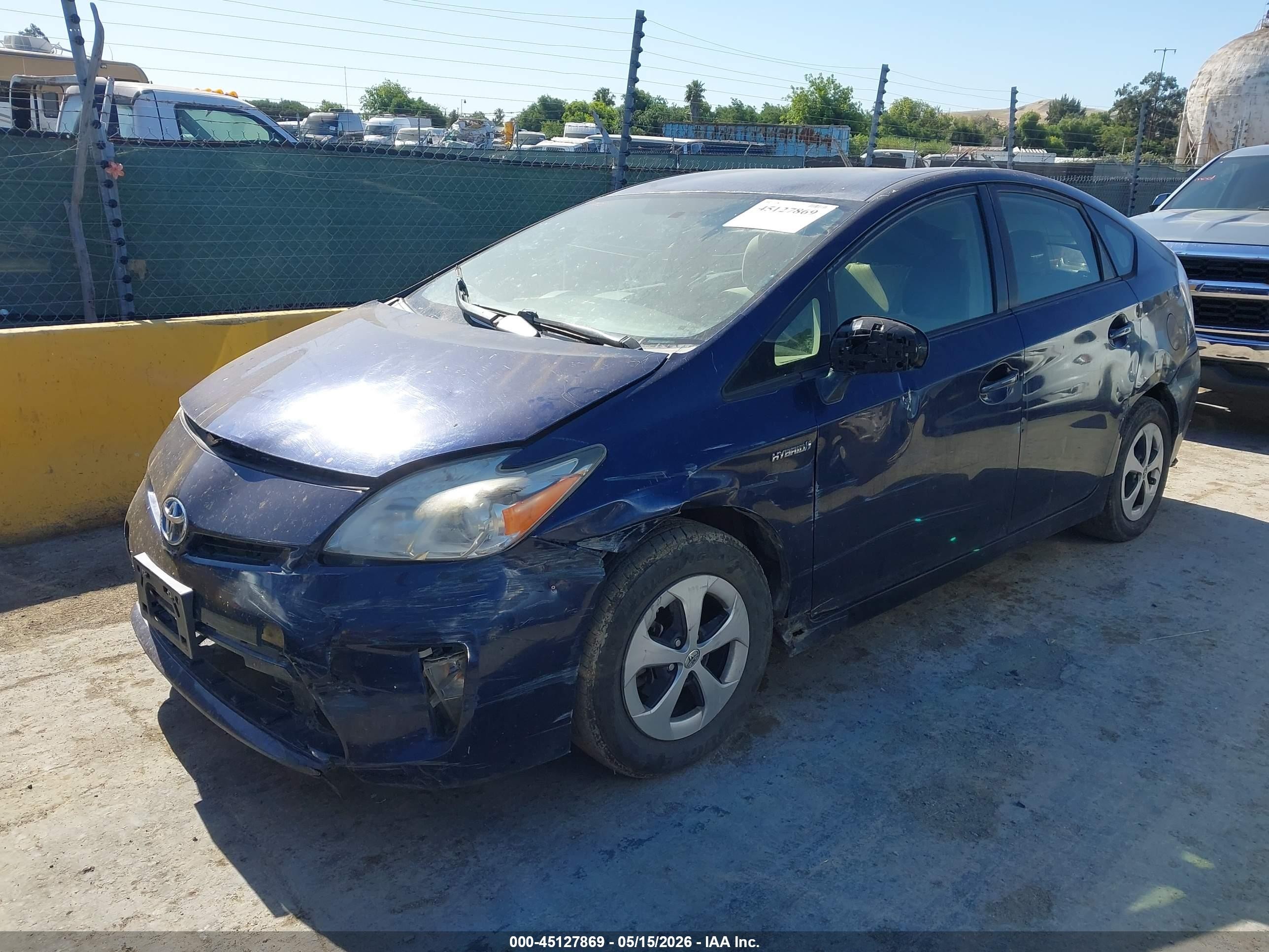 2012 Toyota Prius Five/four/one/three/two Blue vin: JTDKN3DUXC1592224