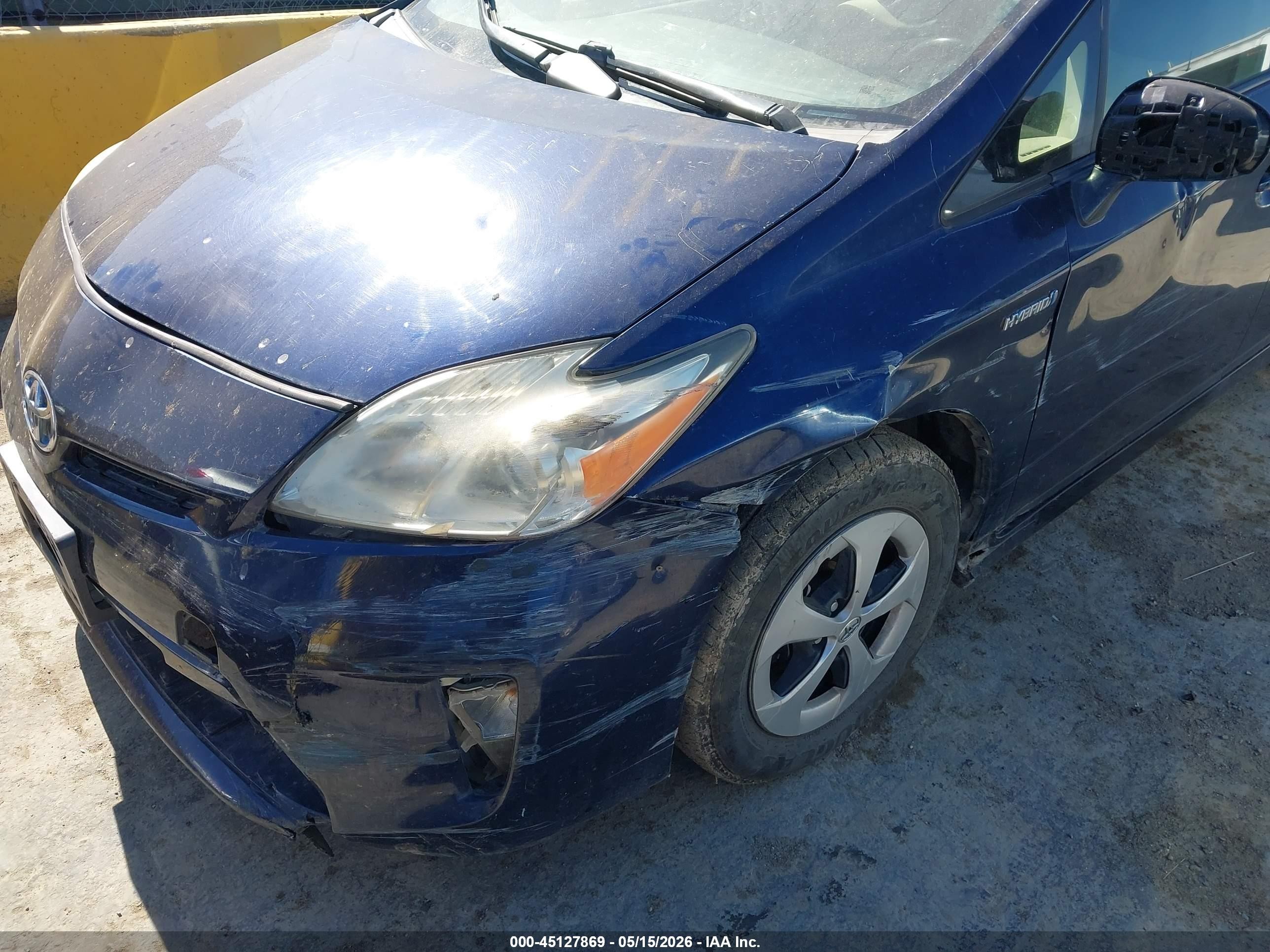 2012 Toyota Prius Five/four/one/three/two Blue vin: JTDKN3DUXC1592224