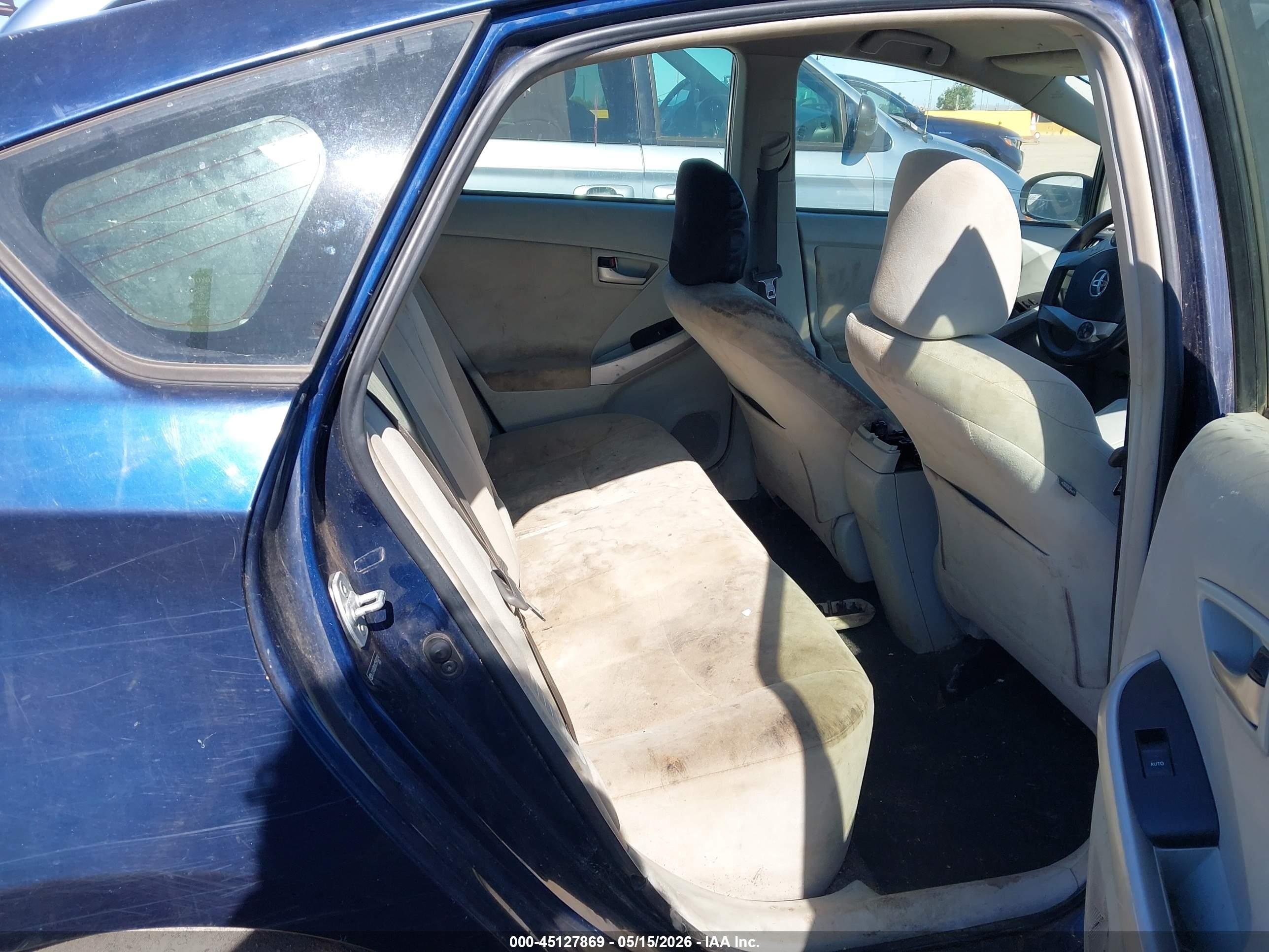 2012 Toyota Prius Five/four/one/three/two Blue vin: JTDKN3DUXC1592224