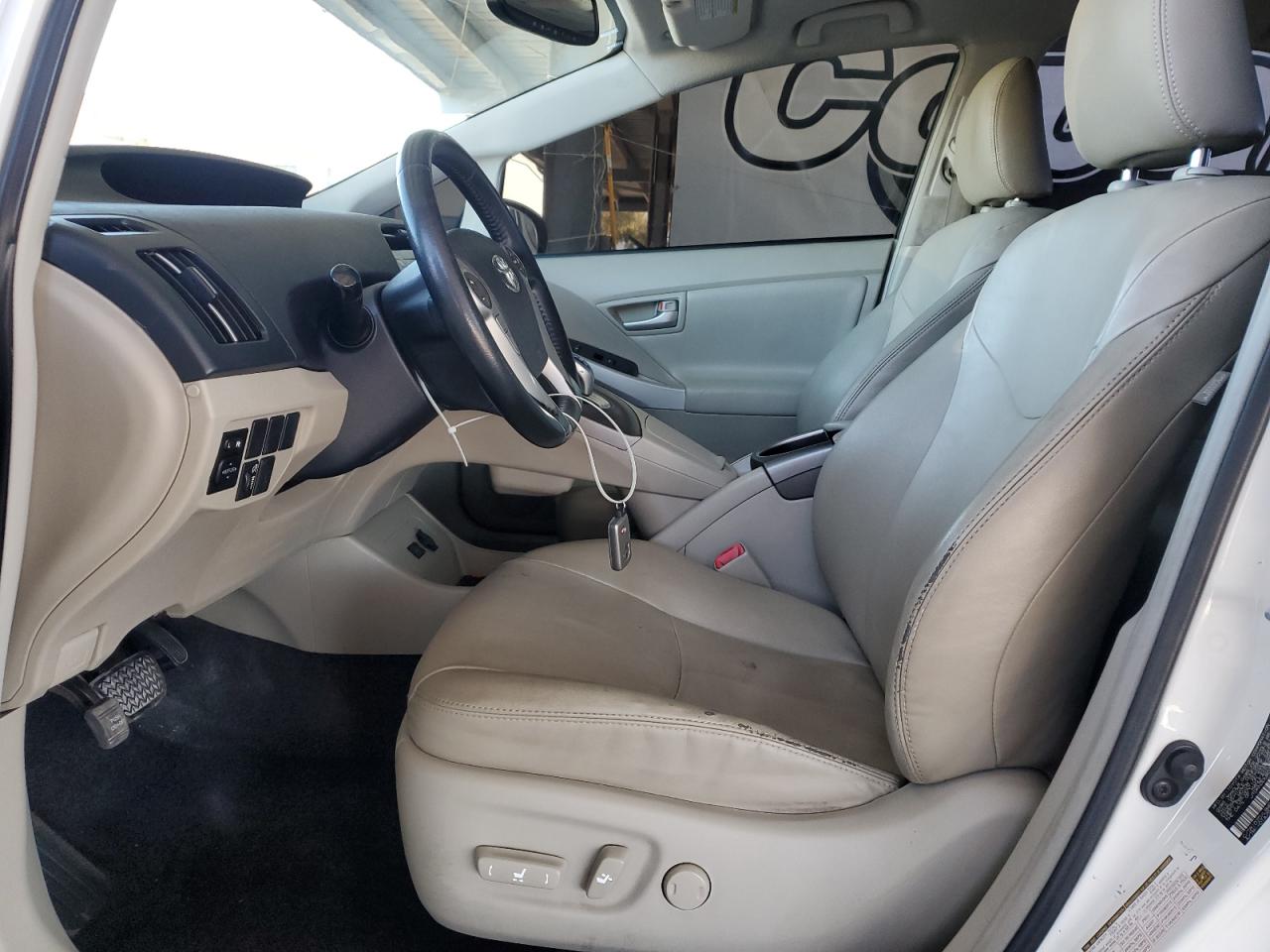 2012 Toyota Prius White vin: JTDKN3DUXC1597343