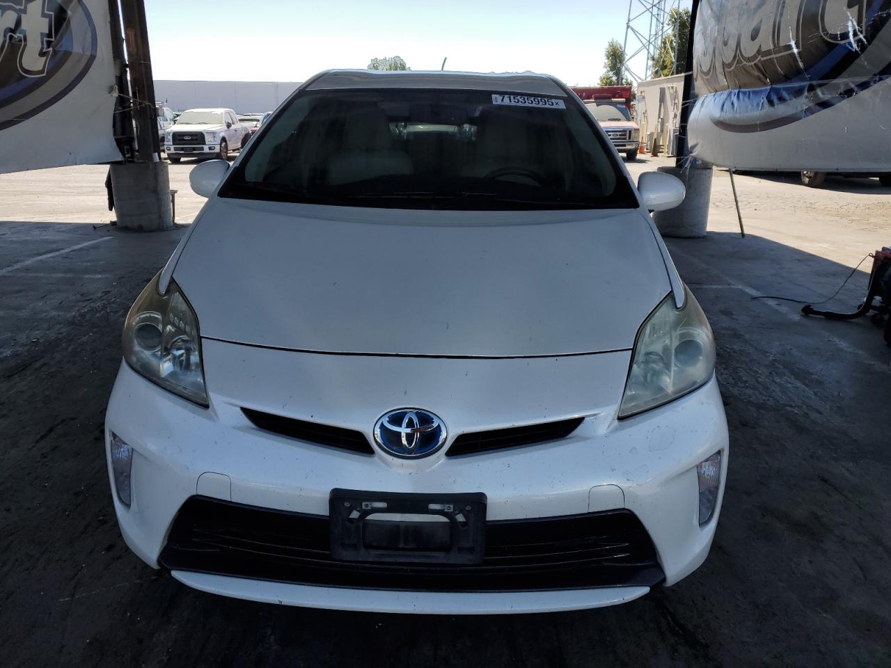 2012 Toyota Prius White vin: JTDKN3DUXC1597343