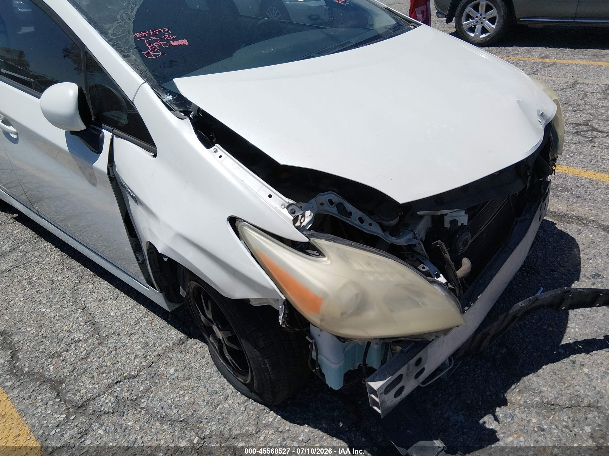 2012 Toyota Prius Two White vin: JTDKN3DUXC5381470