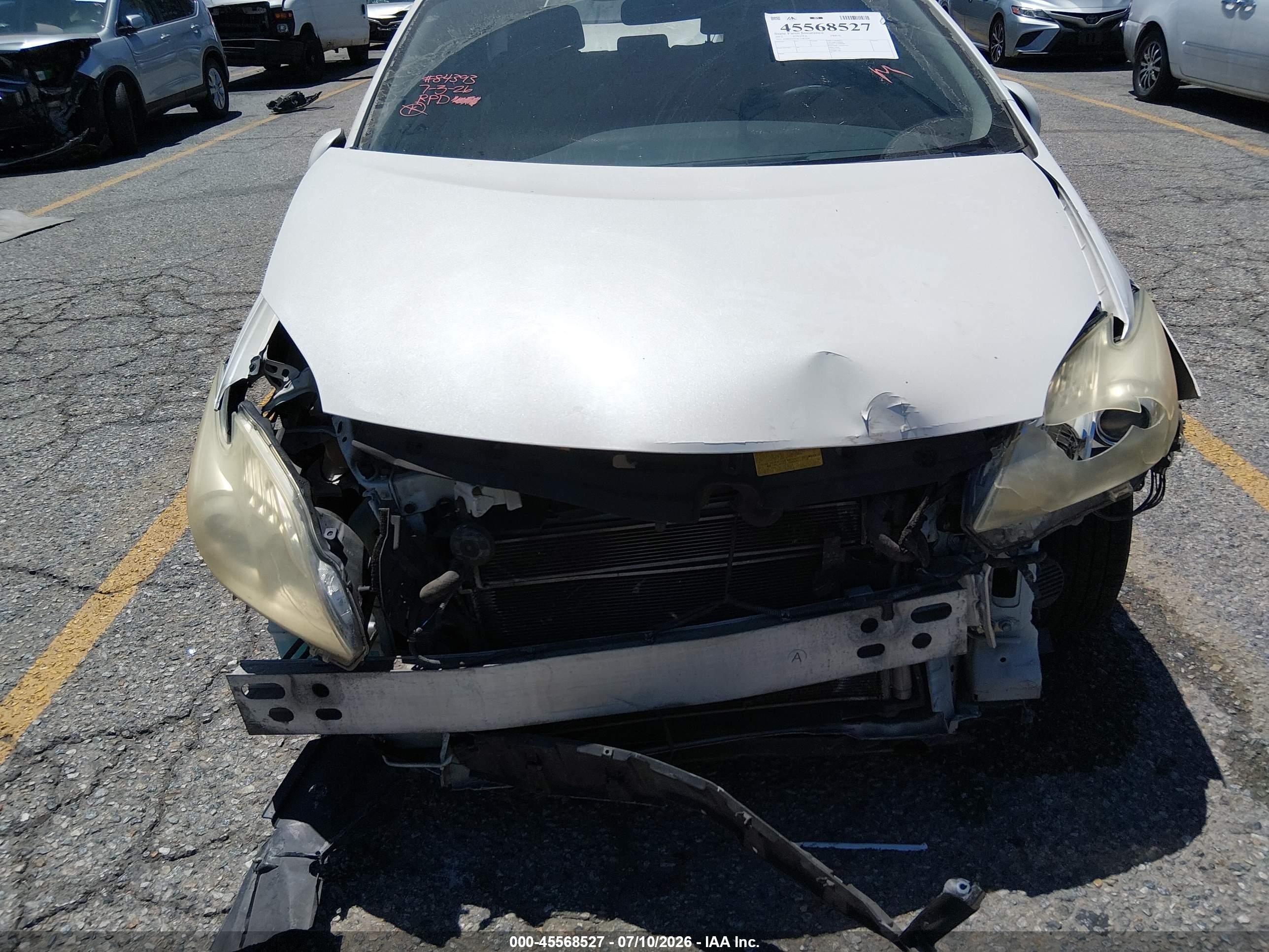 2012 Toyota Prius Two White vin: JTDKN3DUXC5381470