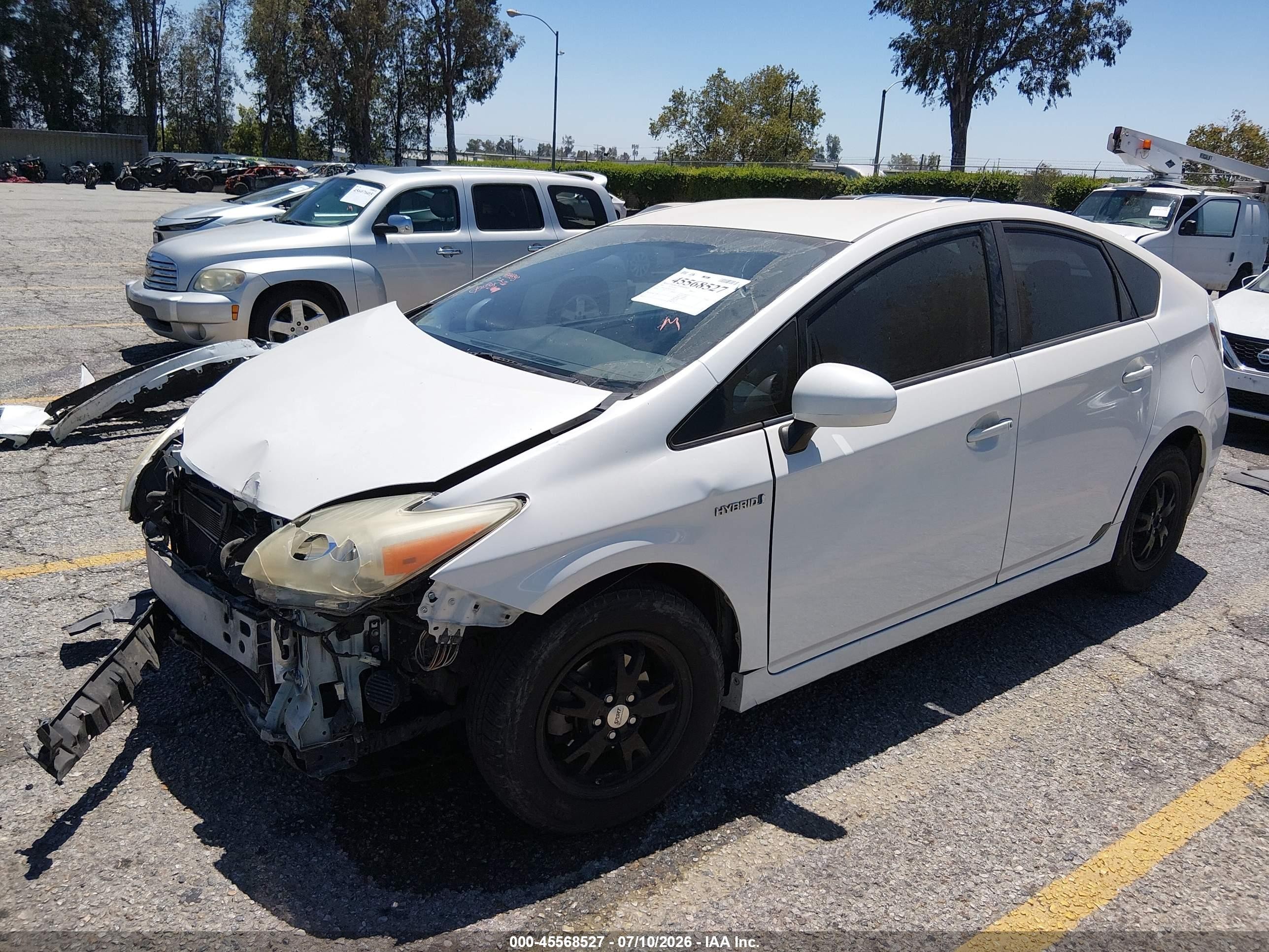 2012 Toyota Prius Two White vin: JTDKN3DUXC5381470