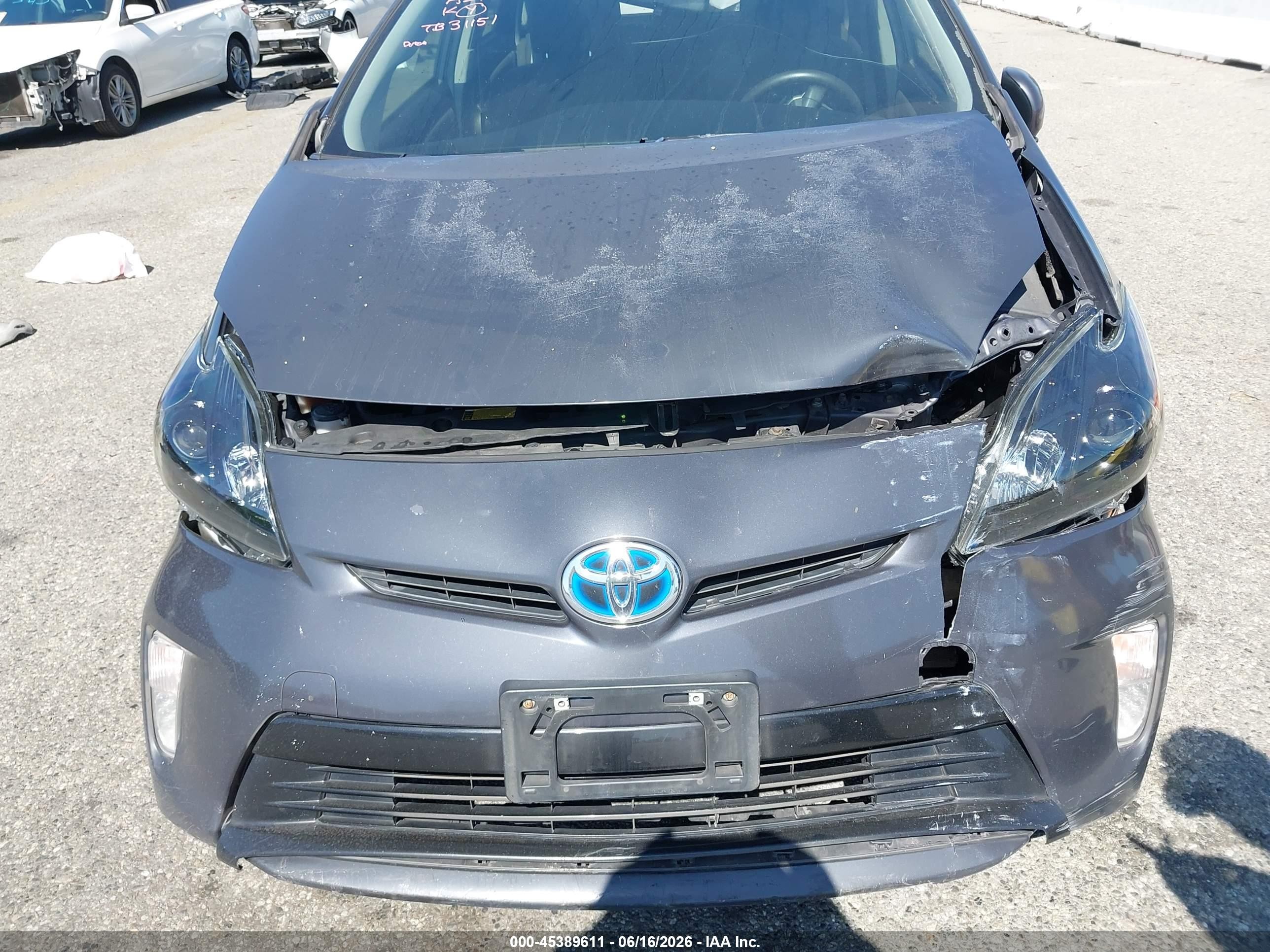 2012 Toyota Prius Two Серый vin: JTDKN3DUXC5388662