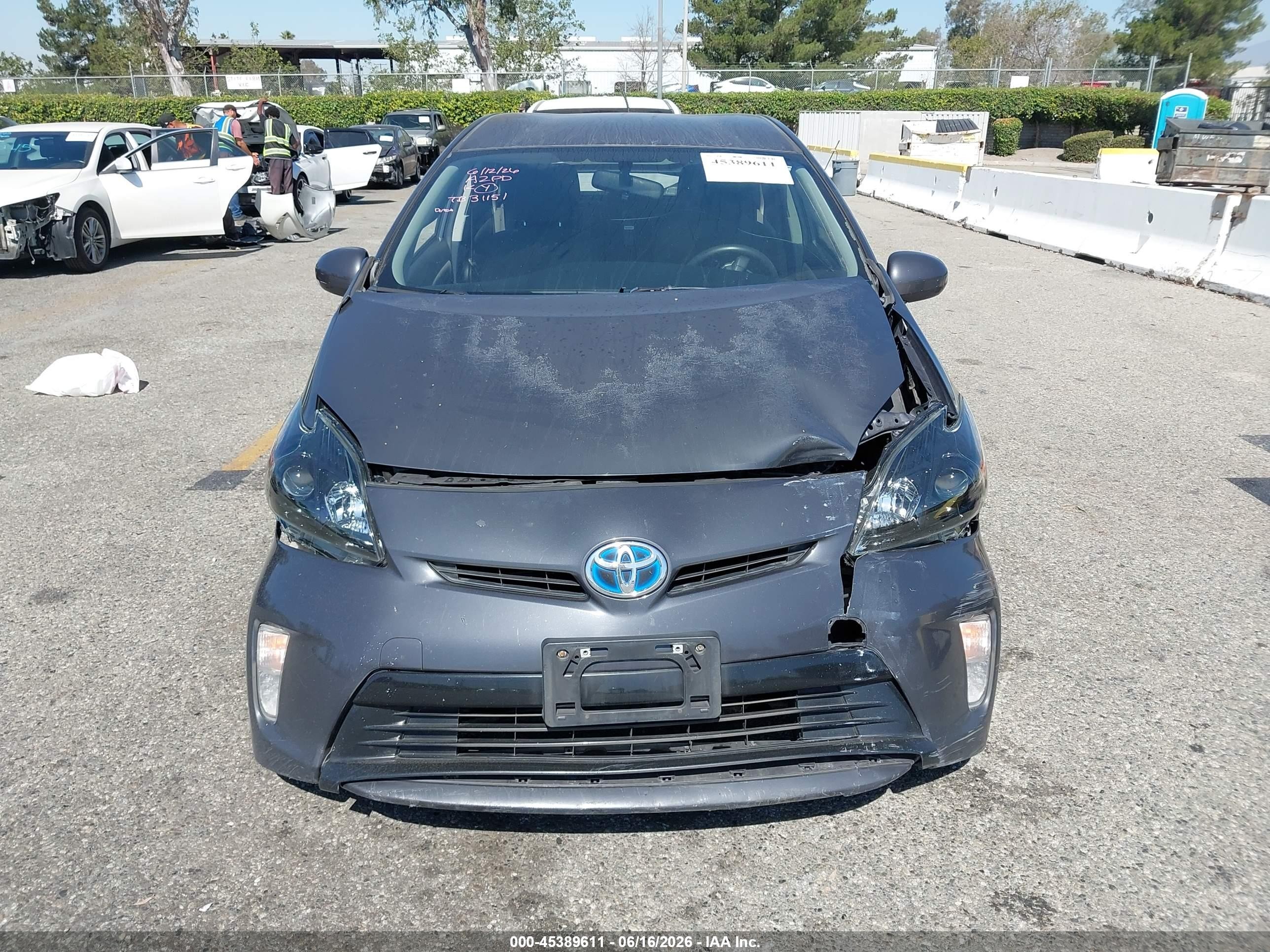 2012 Toyota Prius Two Серый vin: JTDKN3DUXC5388662