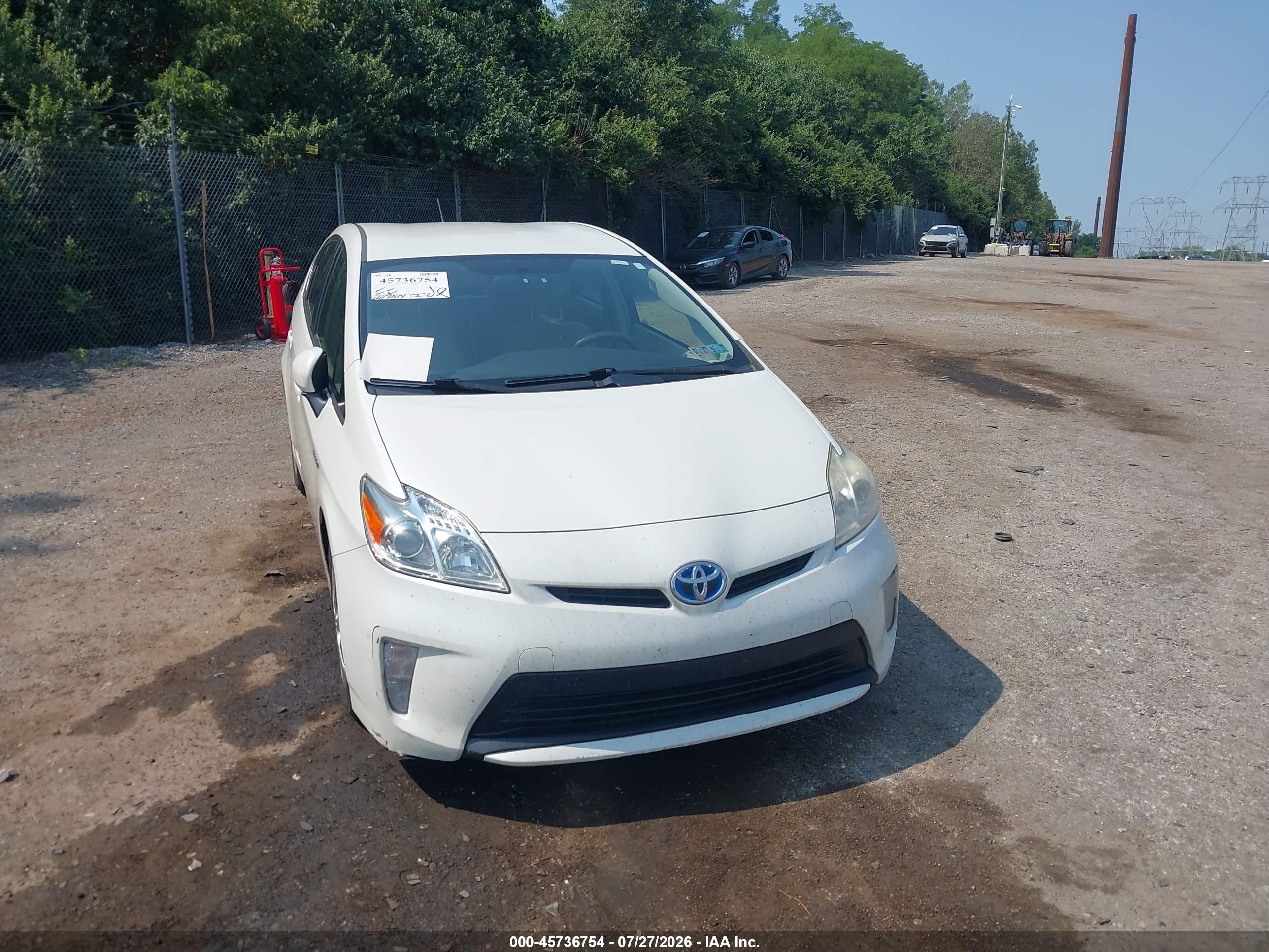 2012 Toyota Prius Two White vin: JTDKN3DUXC5400177