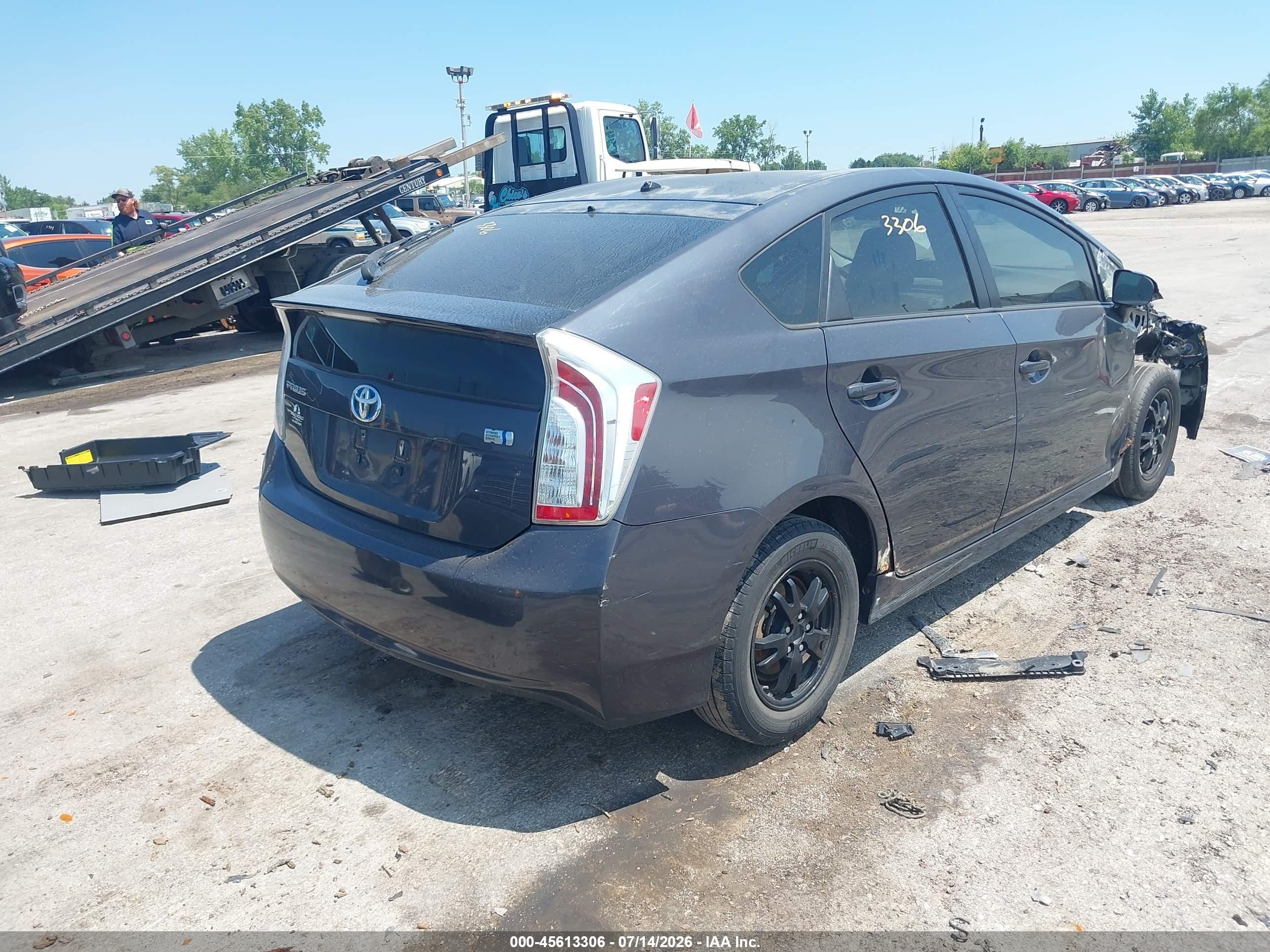 2012 Toyota Prius Two Серый vin: JTDKN3DUXC5418338