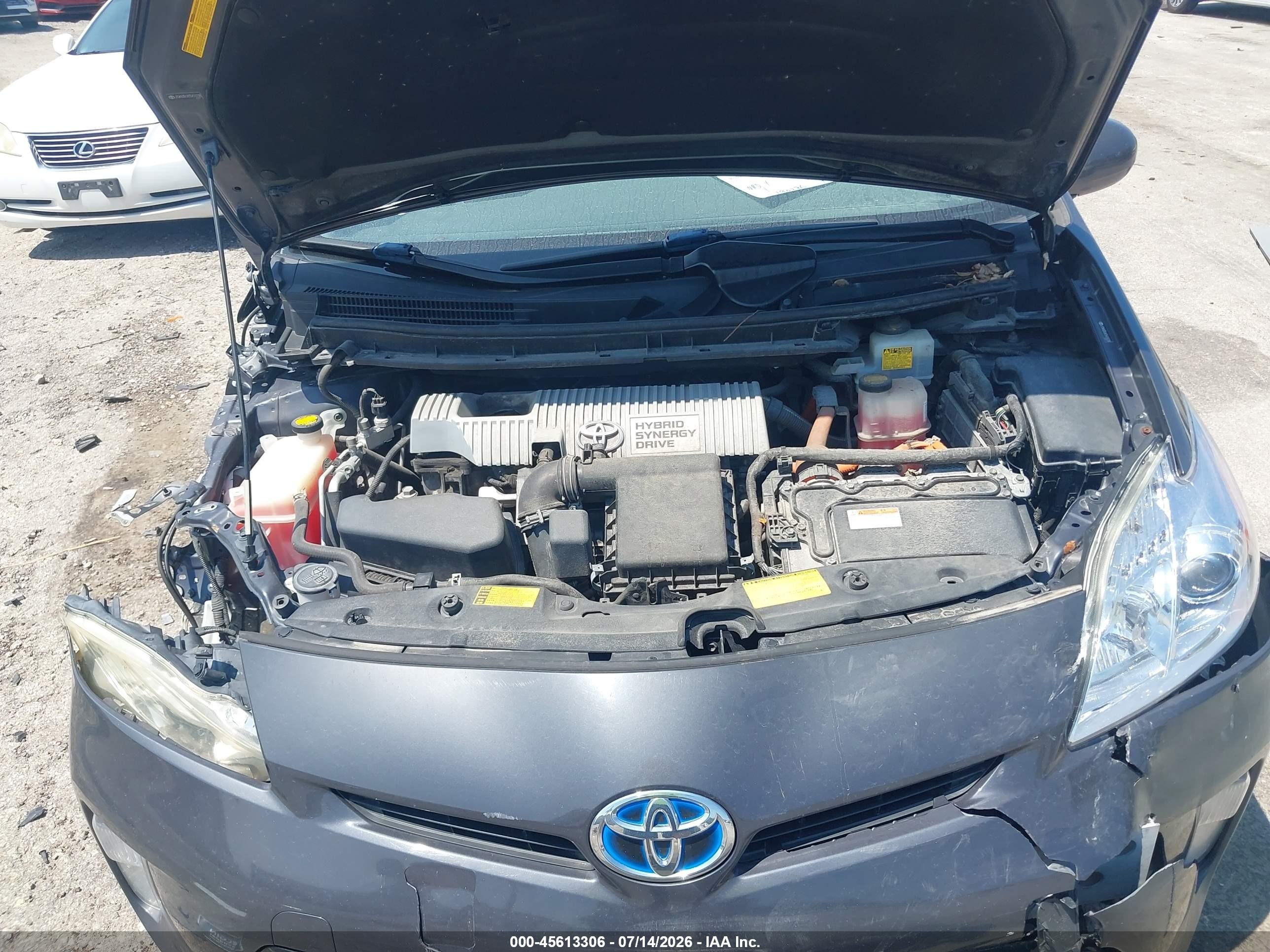 2012 Toyota Prius Two Серый vin: JTDKN3DUXC5418338