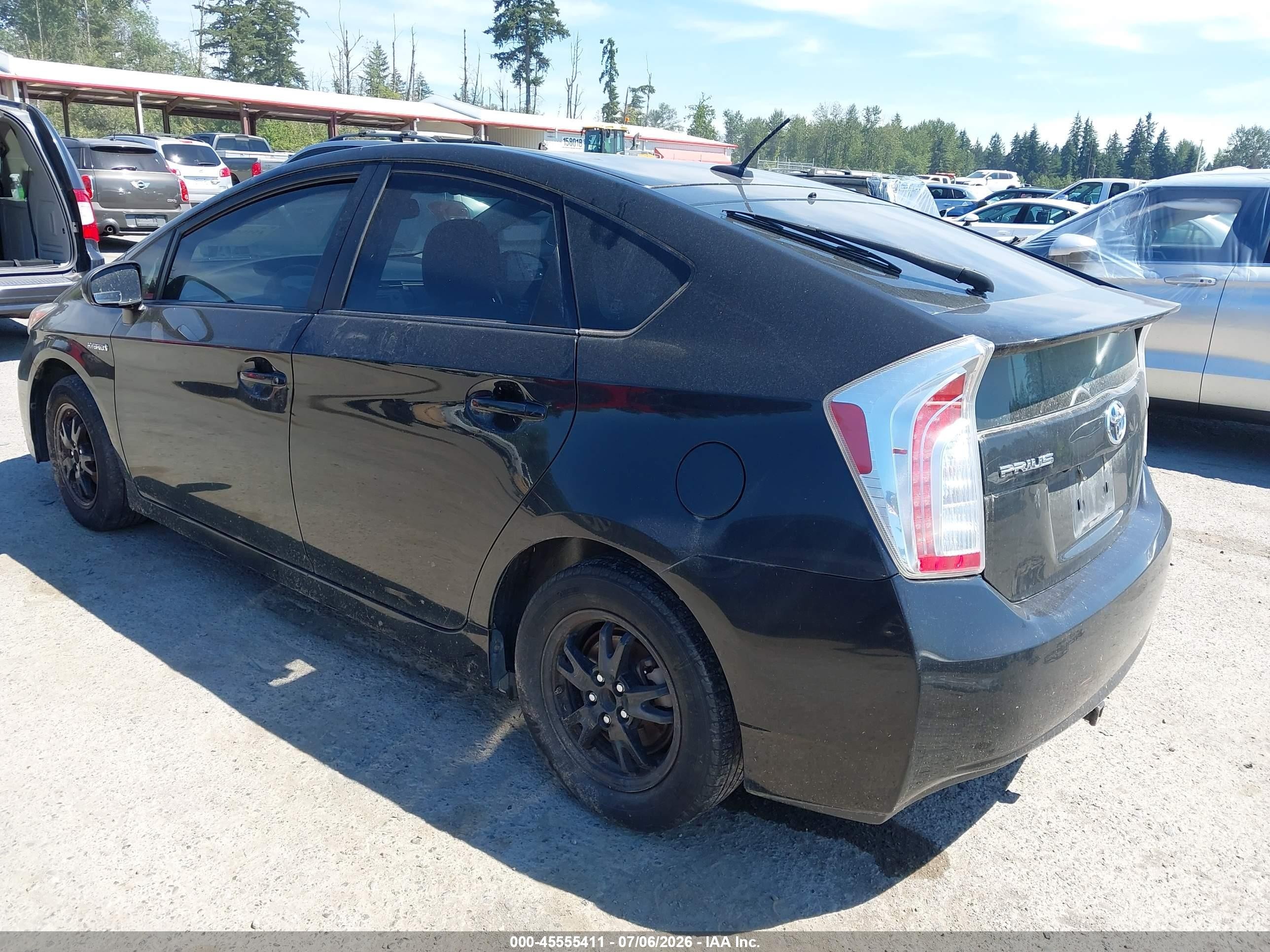 2012 Toyota Prius Four Black vin: JTDKN3DUXC5442879