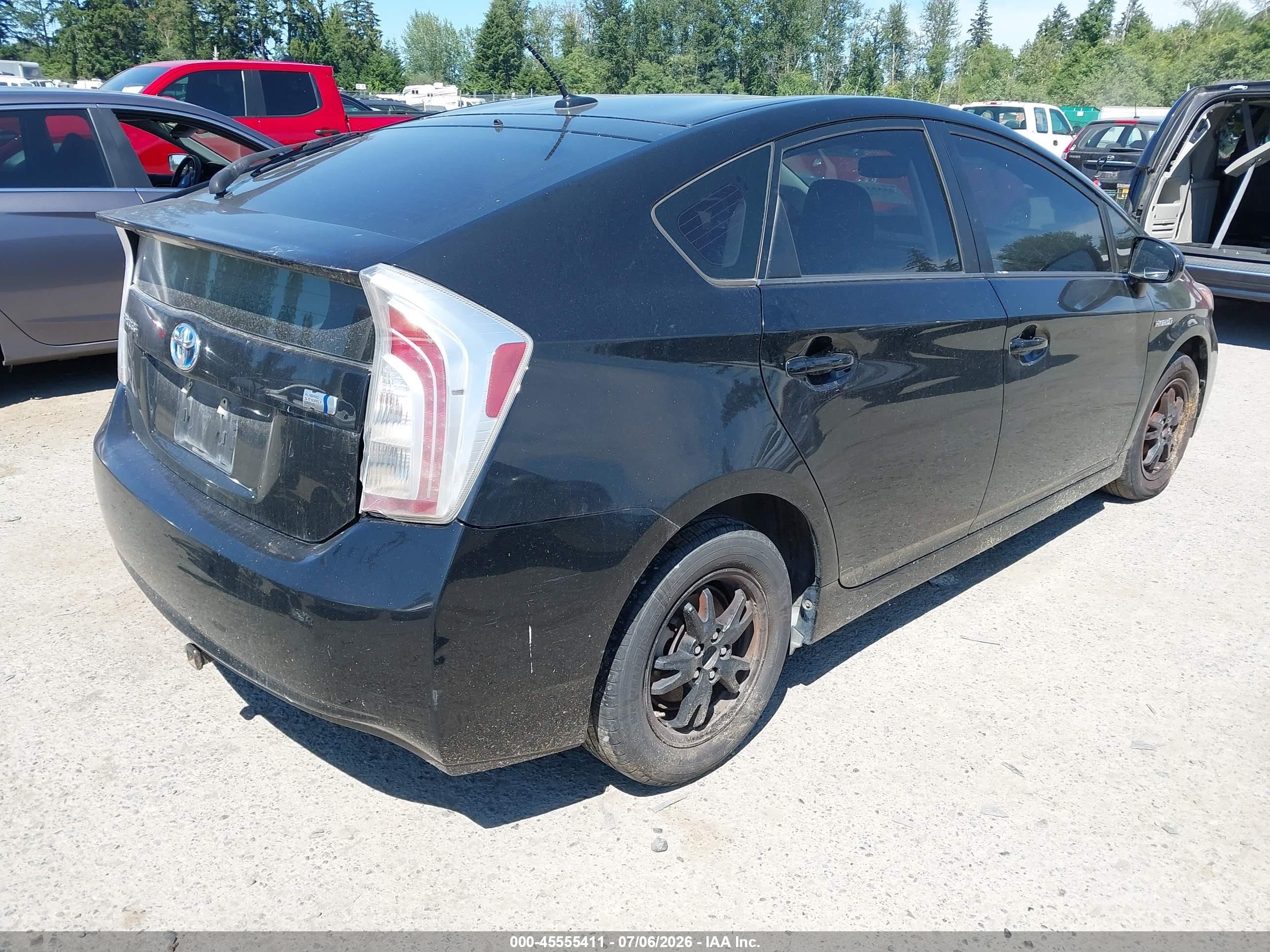 2012 Toyota Prius Four Black vin: JTDKN3DUXC5442879