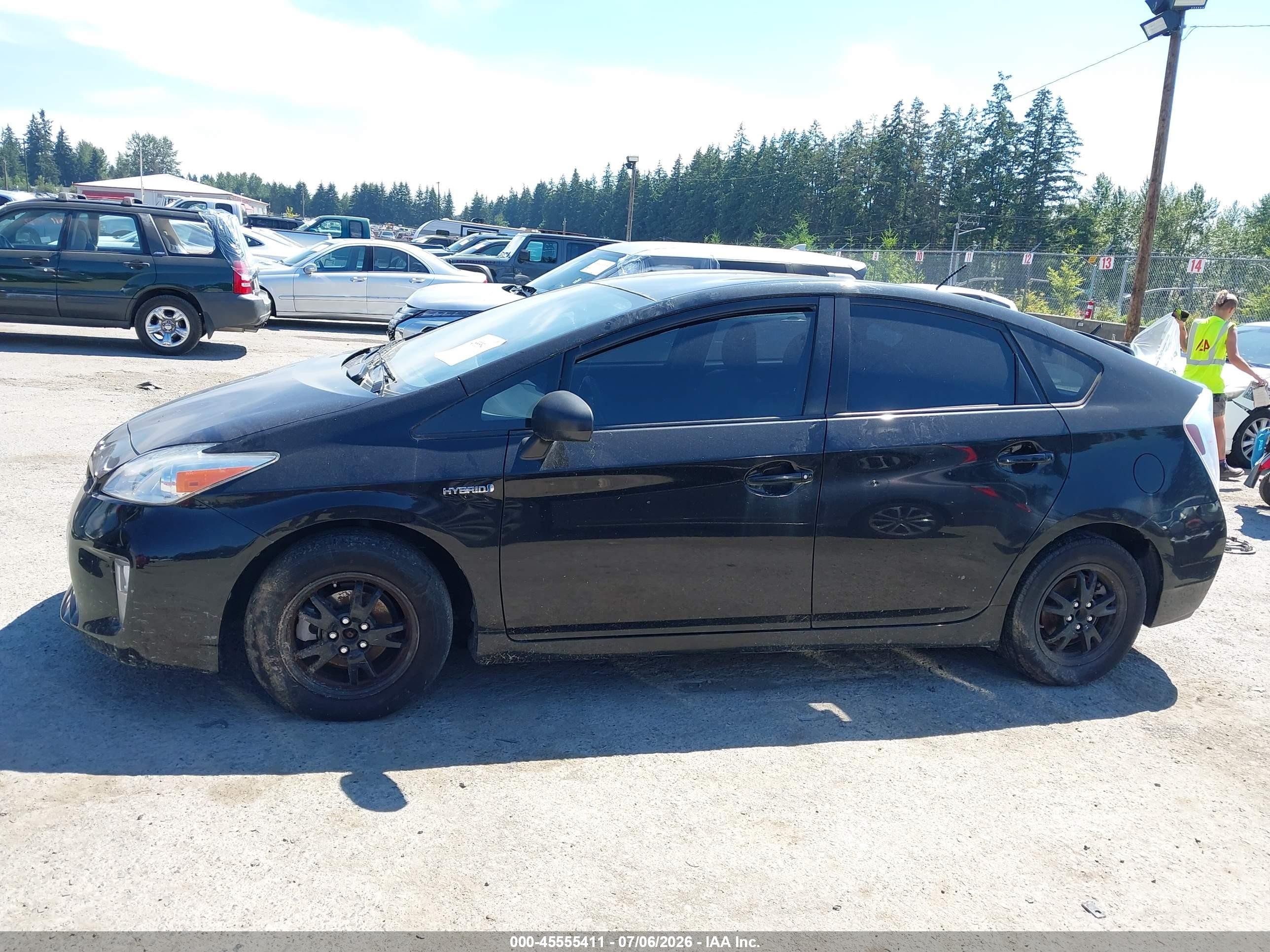 2012 Toyota Prius Four Black vin: JTDKN3DUXC5442879
