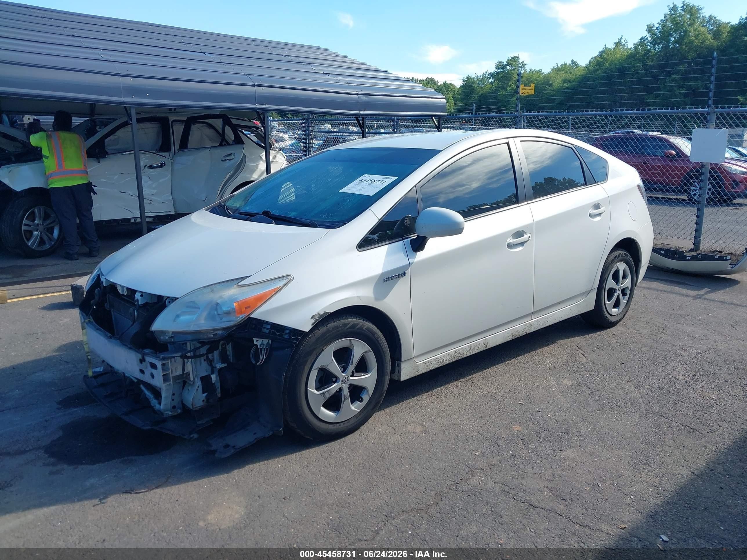 2012 Toyota Prius Two White vin: JTDKN3DUXC5465823