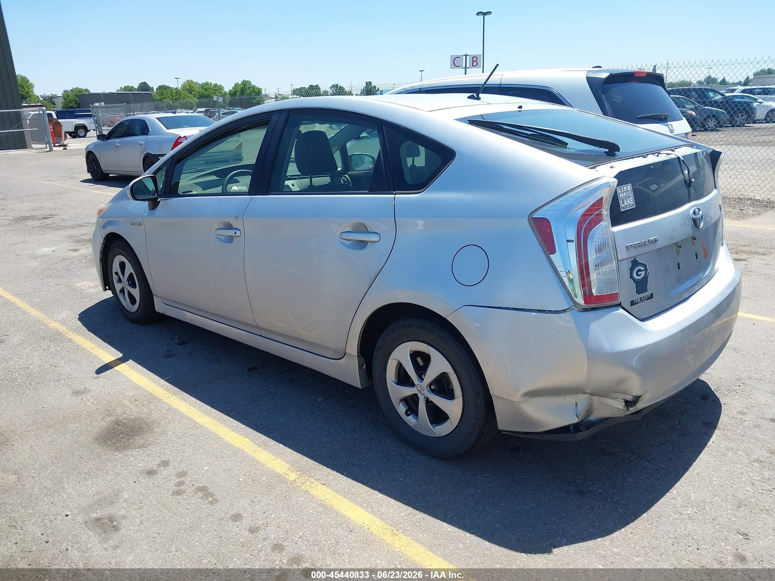 2012 Toyota Prius Two Silver vin: JTDKN3DUXC5537863