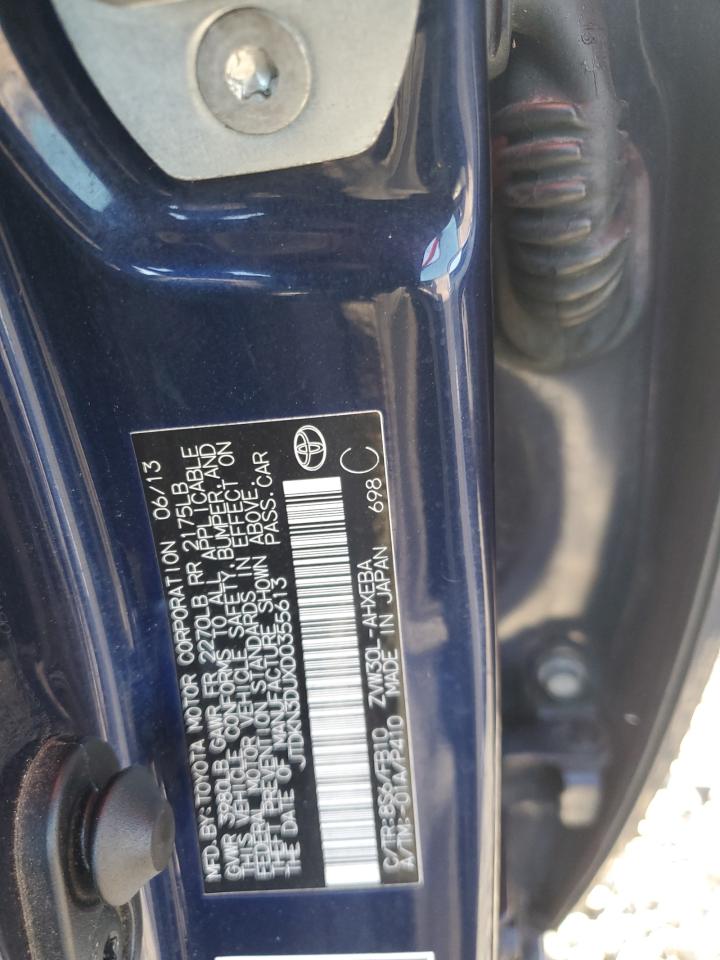 2013 Toyota Prius Three Blue vin: JTDKN3DUXD0355613