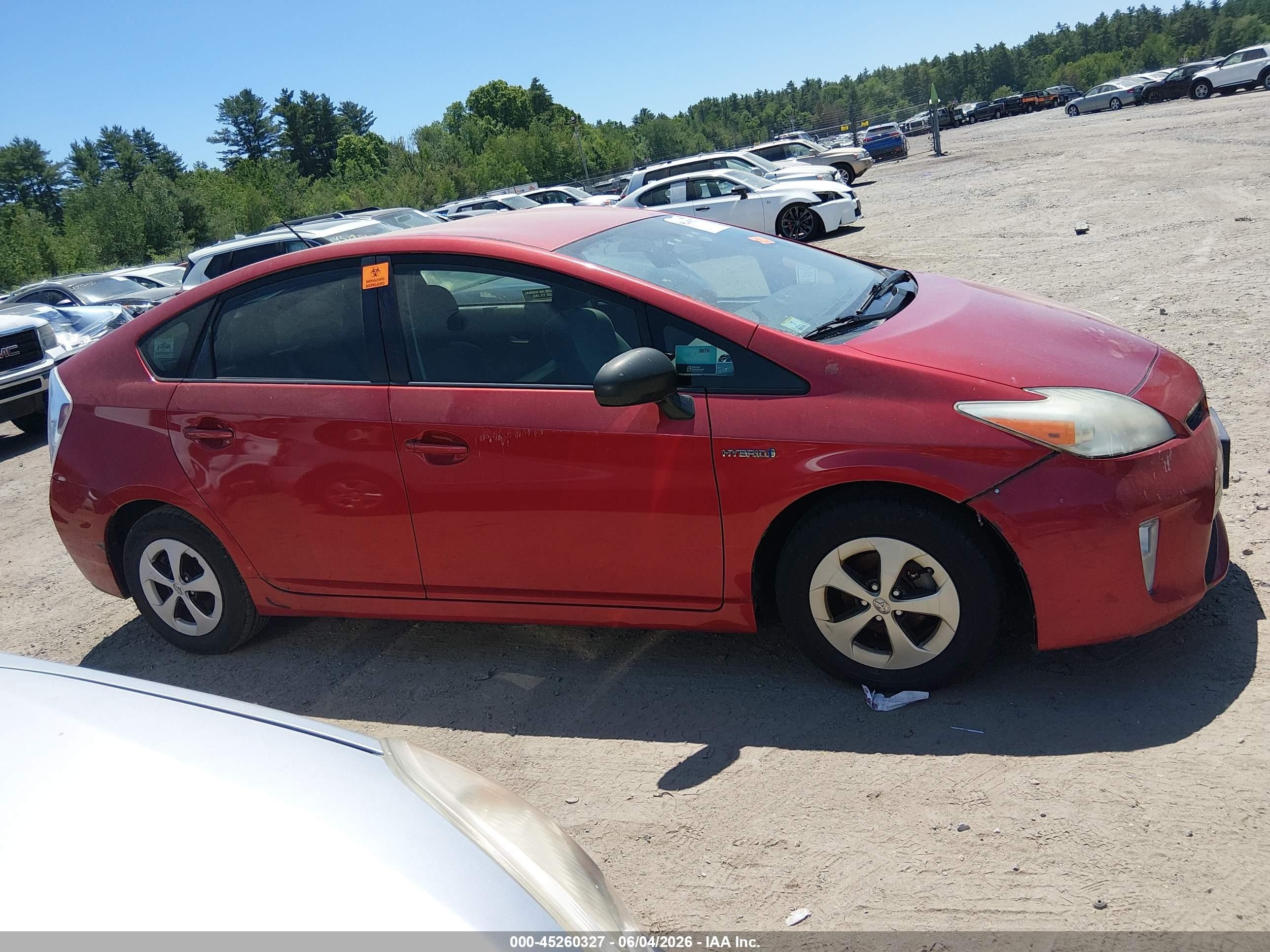 2013 Toyota Prius Two Red vin: JTDKN3DUXD1630200