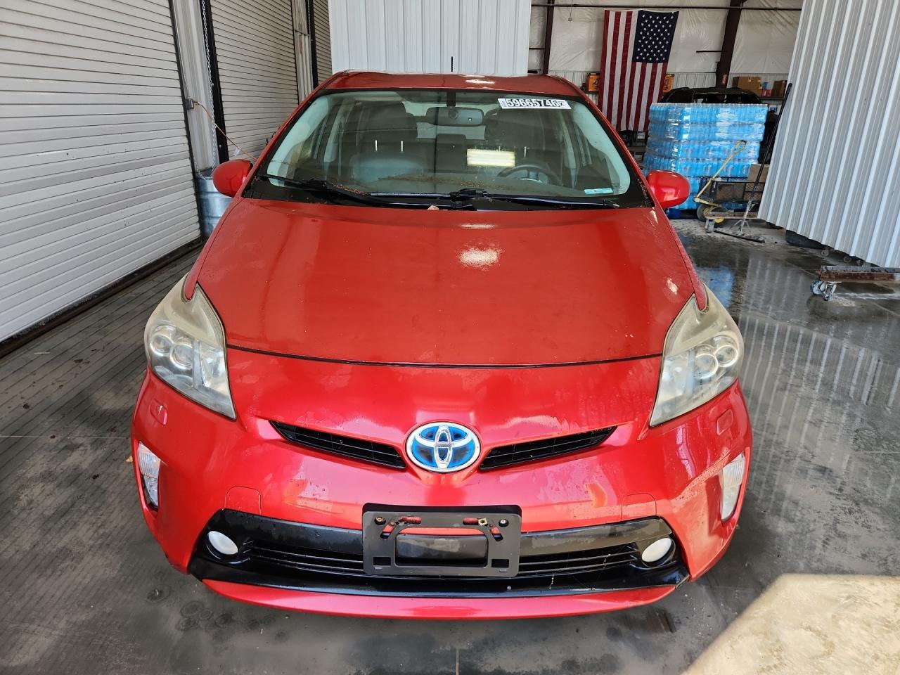 2013 Toyota Prius Five Темно-бордовый vin: JTDKN3DUXD1675699 Damage: Left Head Lamp, Faded, Repair Required